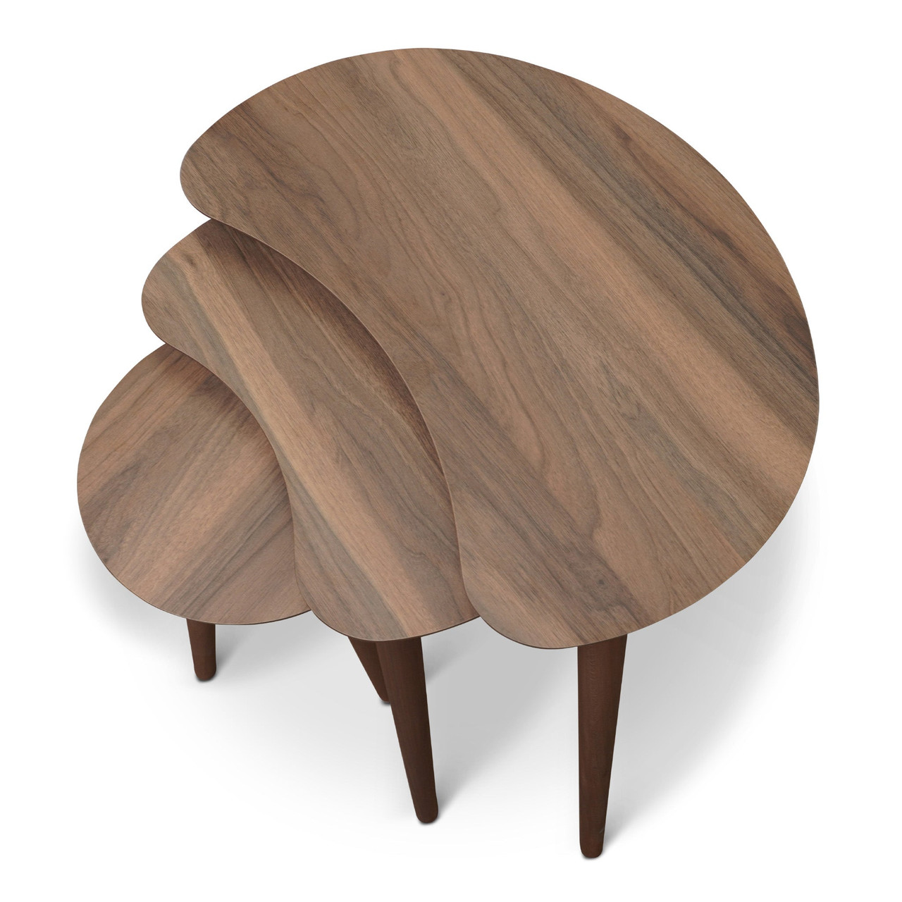 Dainty Walnut Nesting Table| Zin Home