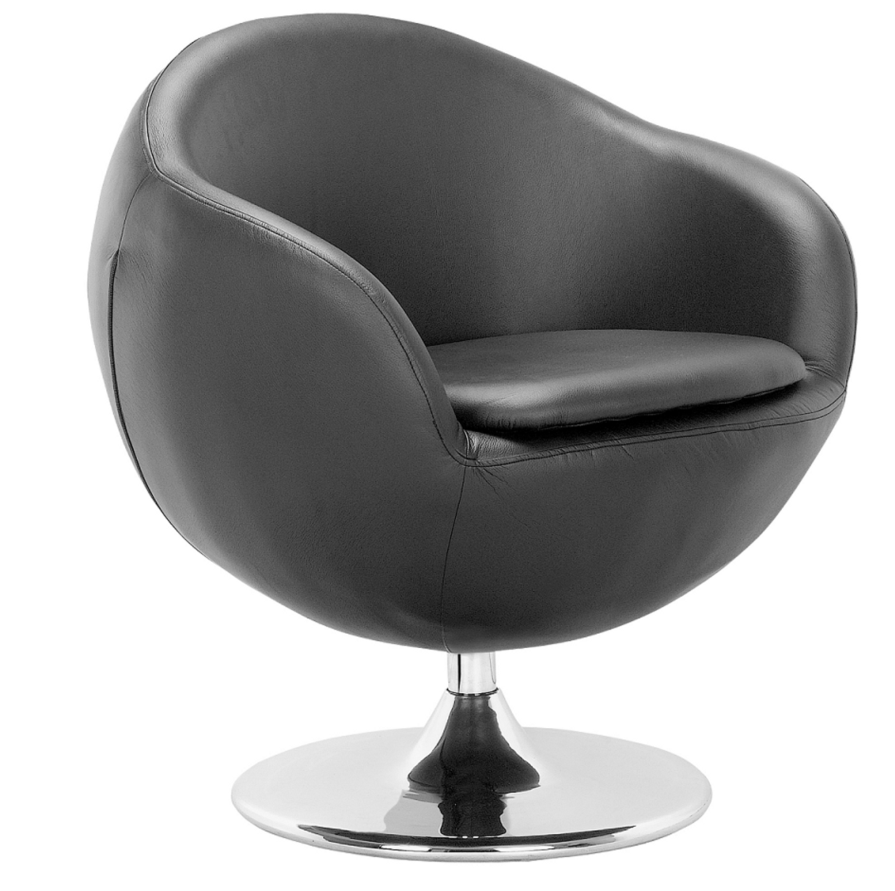 Modern Swivel Bounce Leather Arm Chair | Zin Home