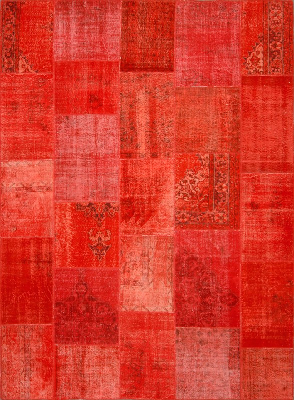 Turkish Patchwork Rugs- Red | Zin Home