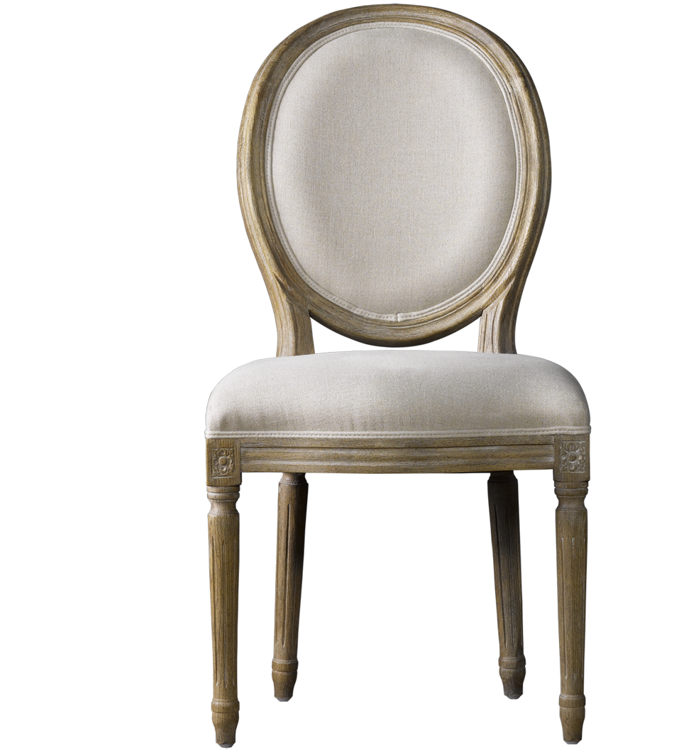 Louis Linen Upholstered Side Chairs Zin Home