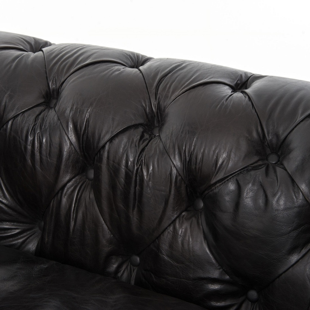 Auto Couch Vintage Leder schwarz 160 cm @