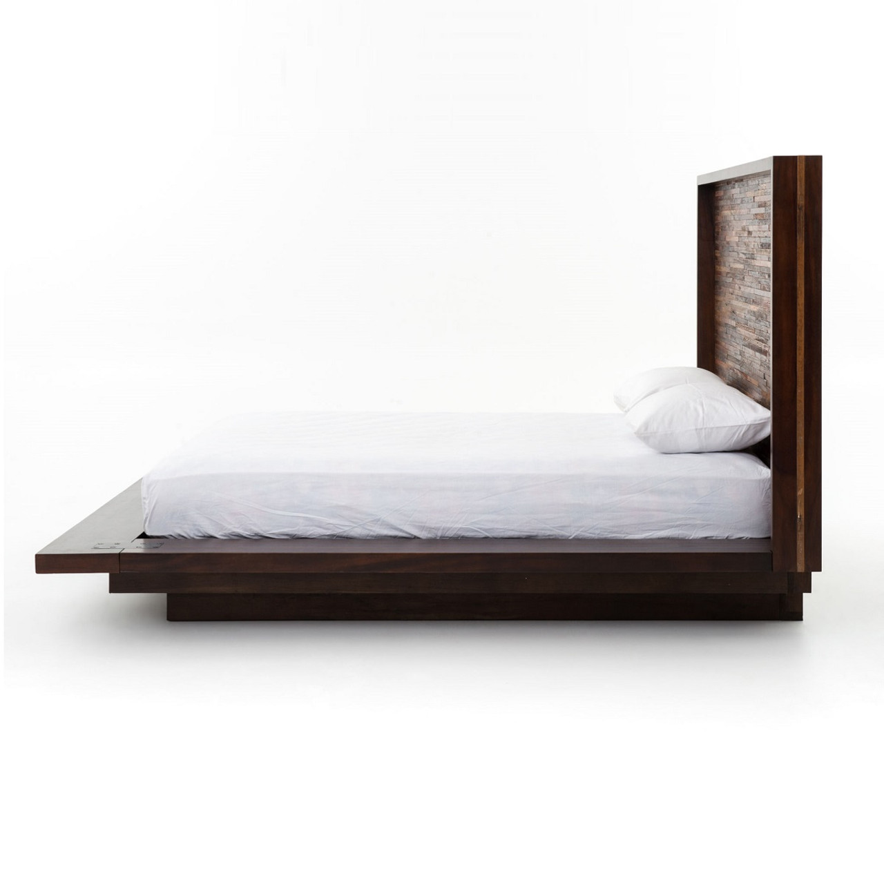 Devon Reclaimed Wood Queen Platform Bed Frame Zin Home 