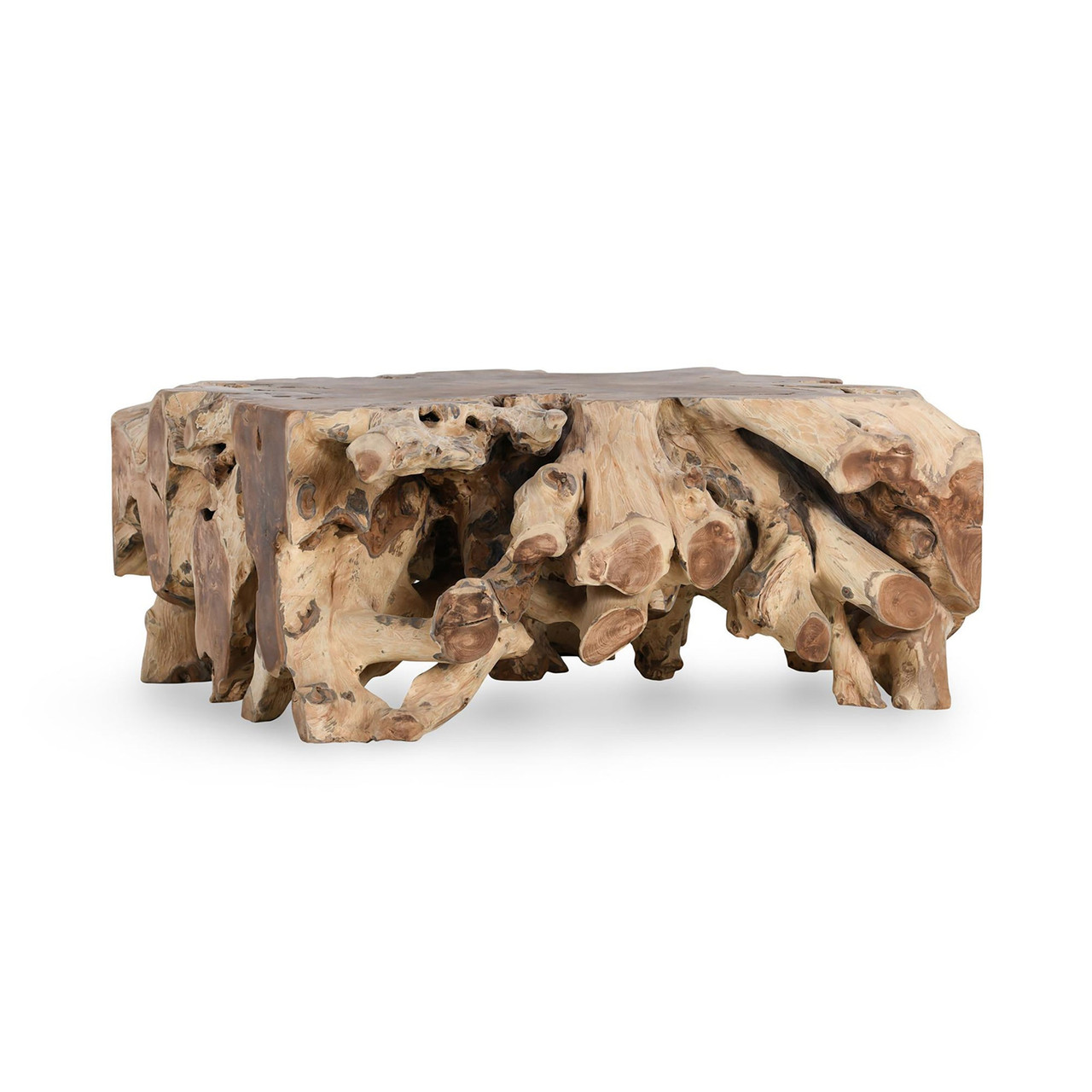 Cypress Teak Root Square Coffee Table | Zin Home