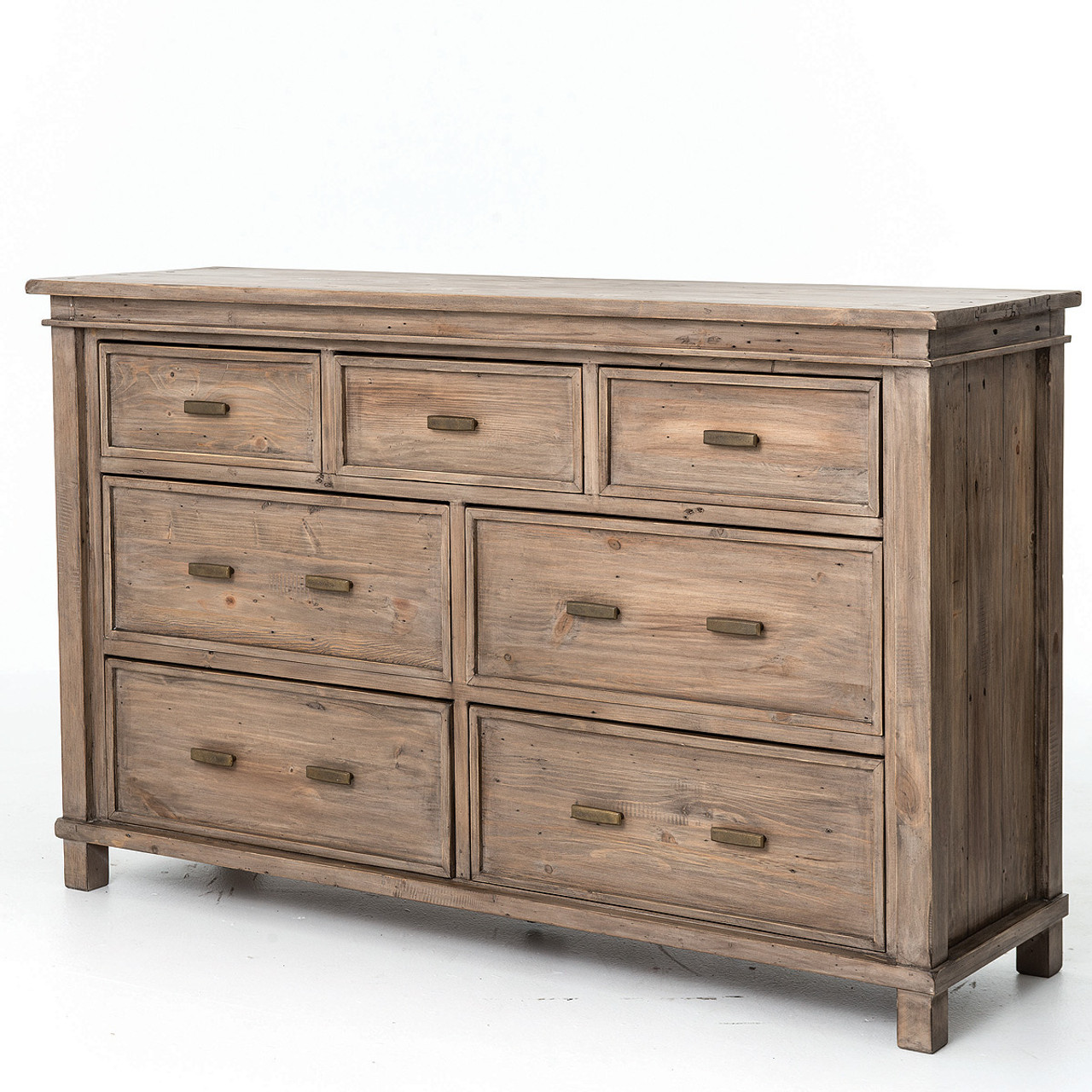 Sierra Solid Reclaimed Wood 7 Drawer Dresser Zin Home