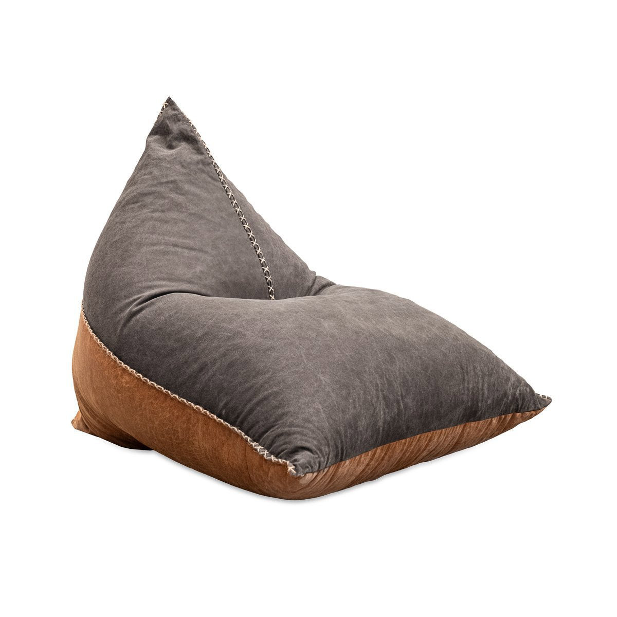 テーブル・チェア・ハンモック WANTKEY MINI LEATHER CASE CAMEL Elle Leather Teardrop Lounge Chair - Black Cognac | Zin Home