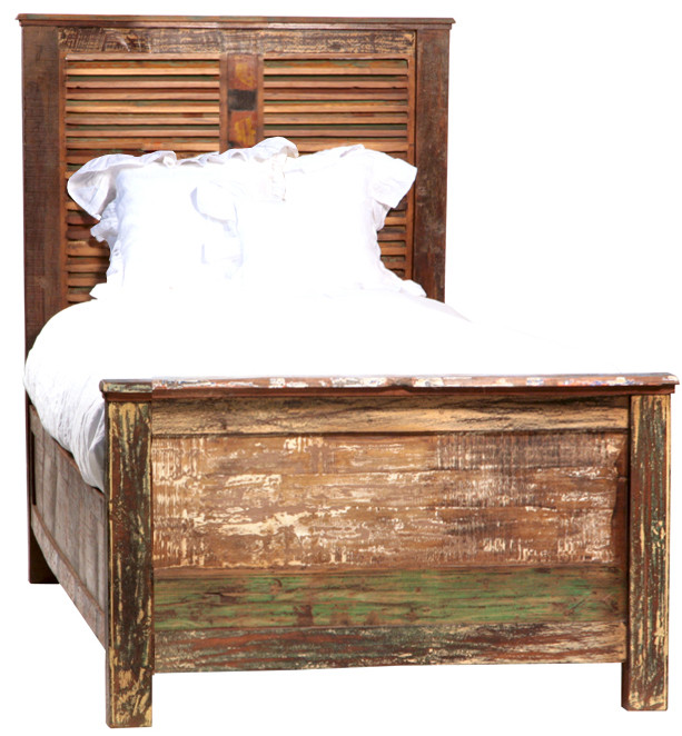 Shabby Chic Twin Size Panel Bed Frame Zin Home