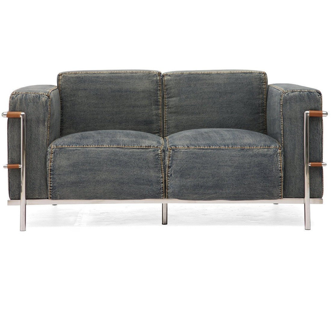 Colins Blue Denim Love Seat Zin Home