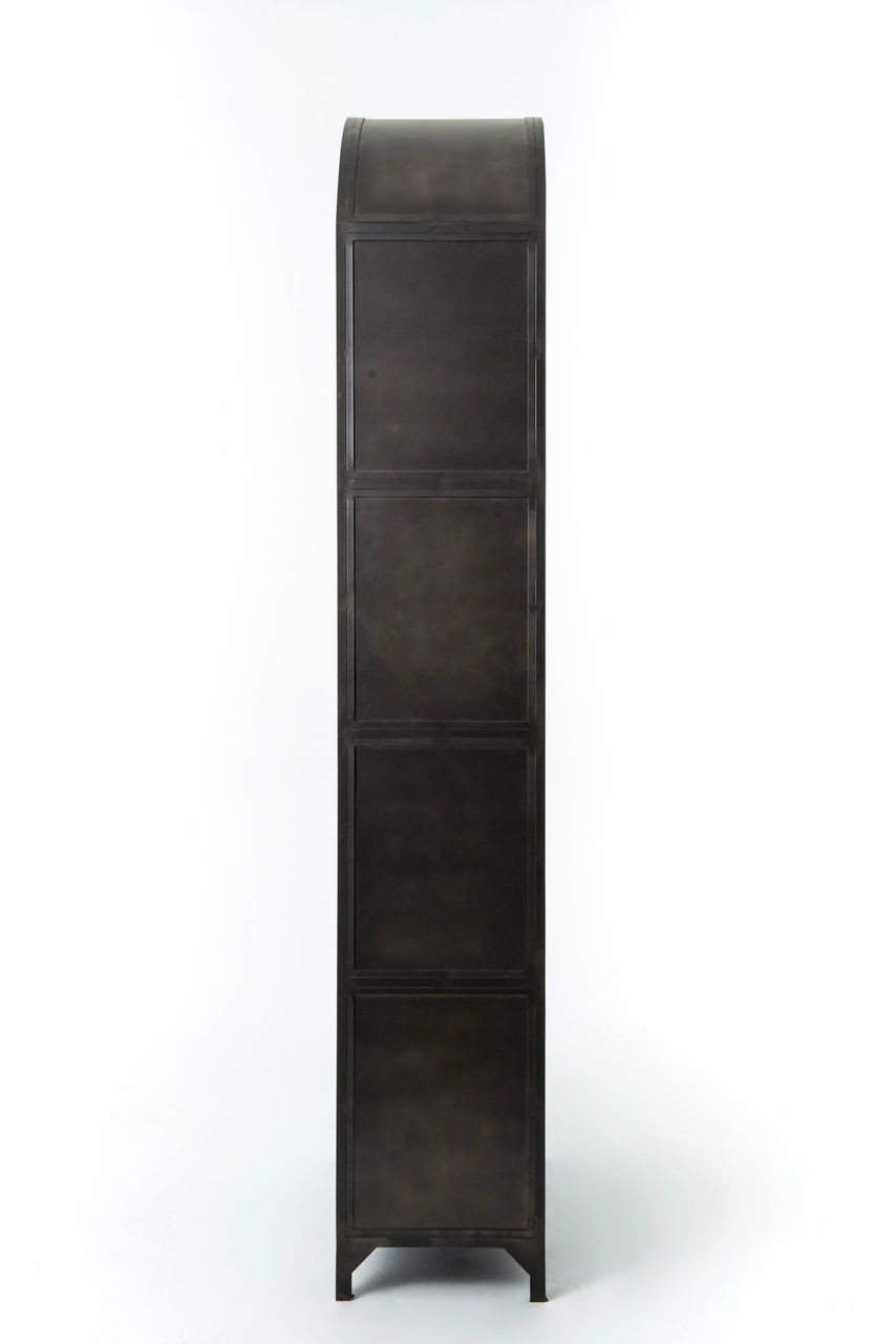 Industrial Metal Tall Narrow Cabinet with Multiple Drawers