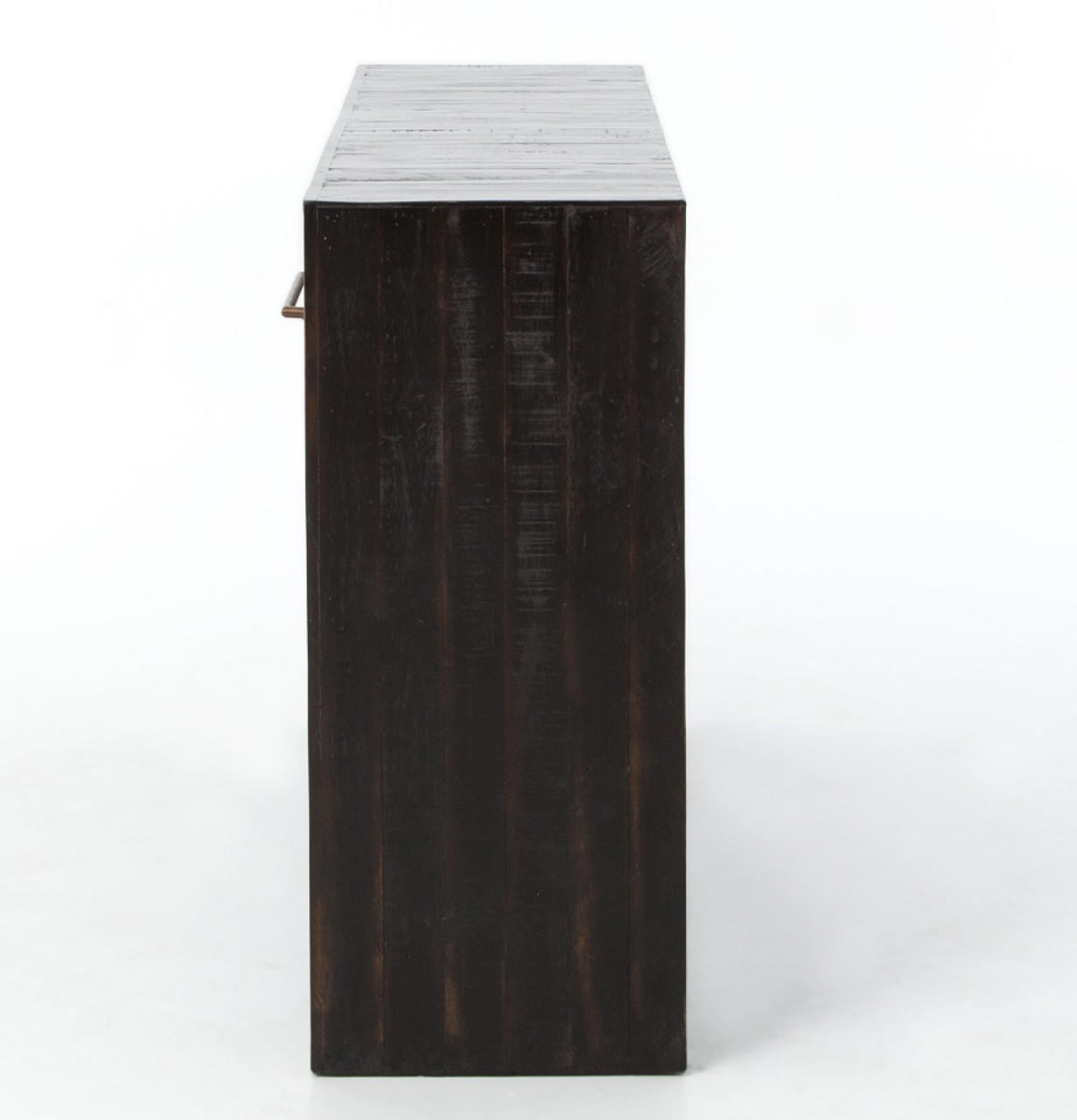 Suki Burnished Black Reclaimed Pine Wood Console Table with