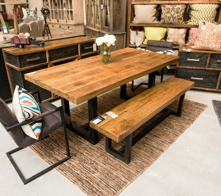 Restoration Metal + Wood 76" Dining Table | Zin Home