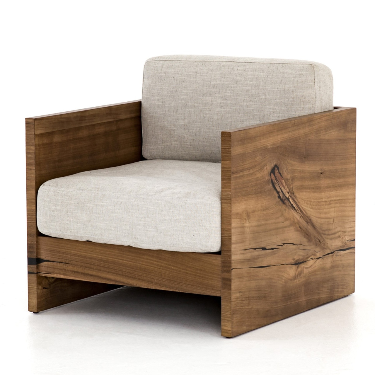 Franklin Wood Frame Accent Arm Chair Yukas Zin Home