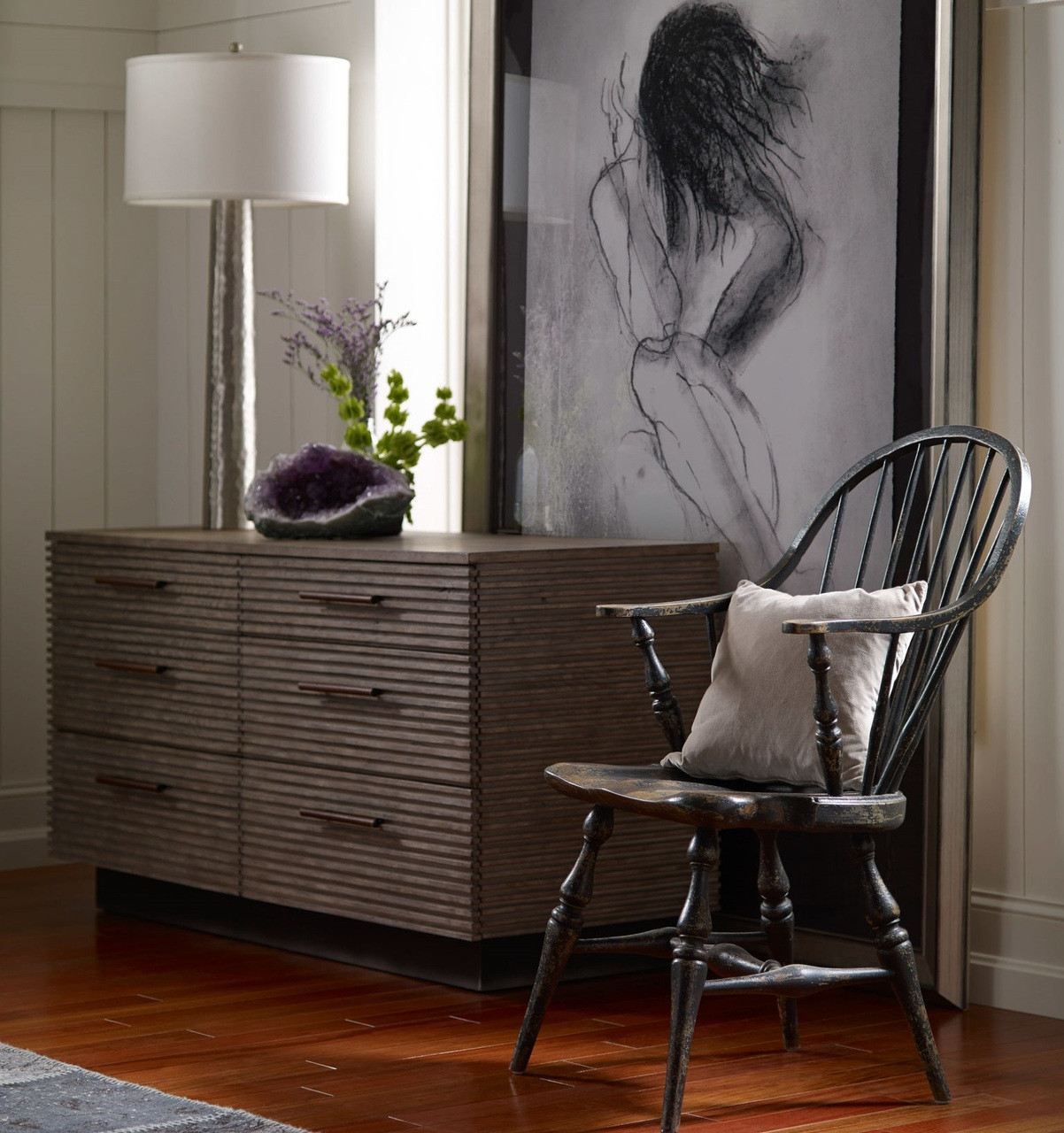 Gracie Grey Driftwood 6 Drawer Oak Dresser Zin Home