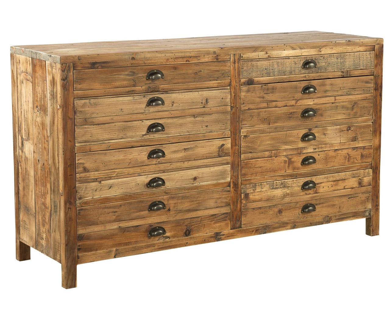 Apothecary Reclaimed Wood 8 Drawer Dresser Zin Home