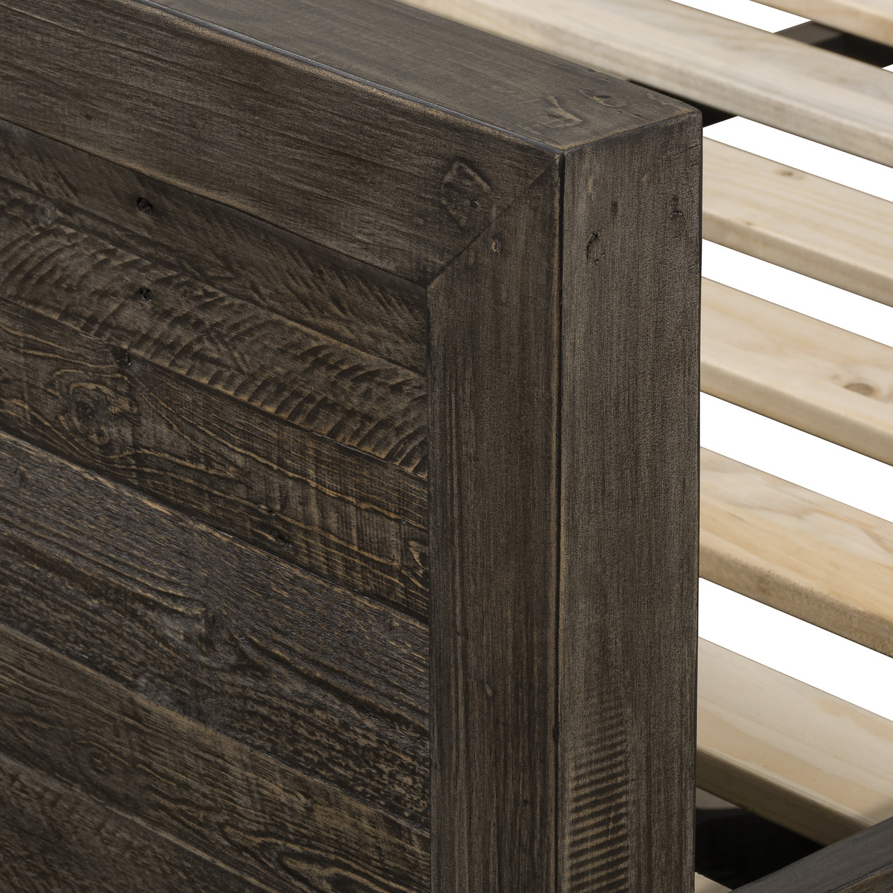Caminito Grey Reclaimed Wood King Panel Bed Zin Home