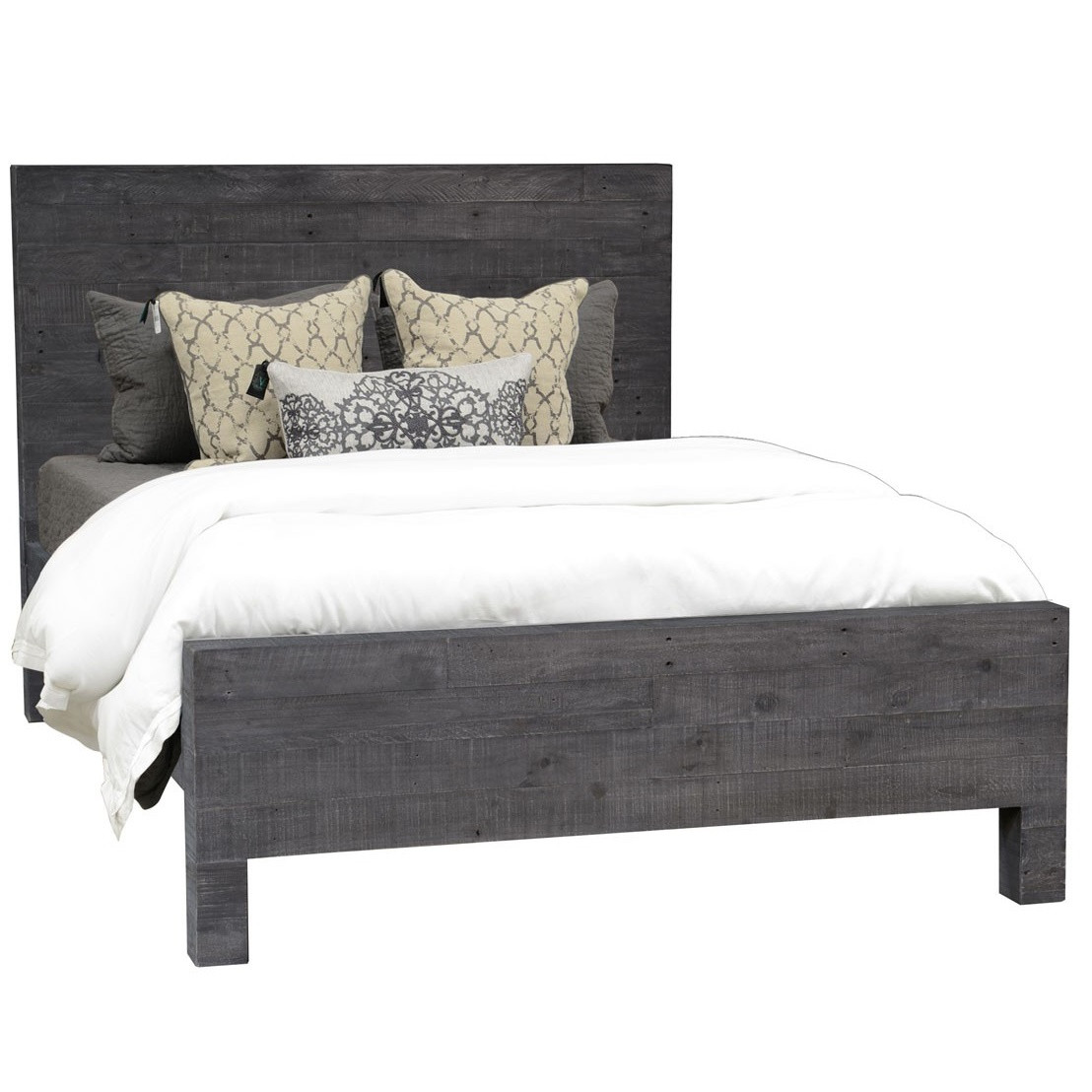 Angora Ash Gray Reclaimed Wood California King Bed Zin Home