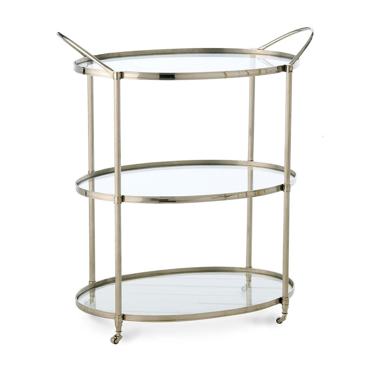 Arteriors Connaught Polished Nickel Bar Cart | Zin Home