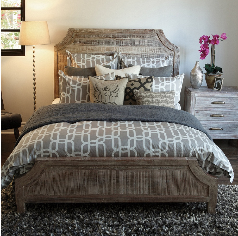 Aria Reclaimed Wood Eastern King Bed Frame Zin Home