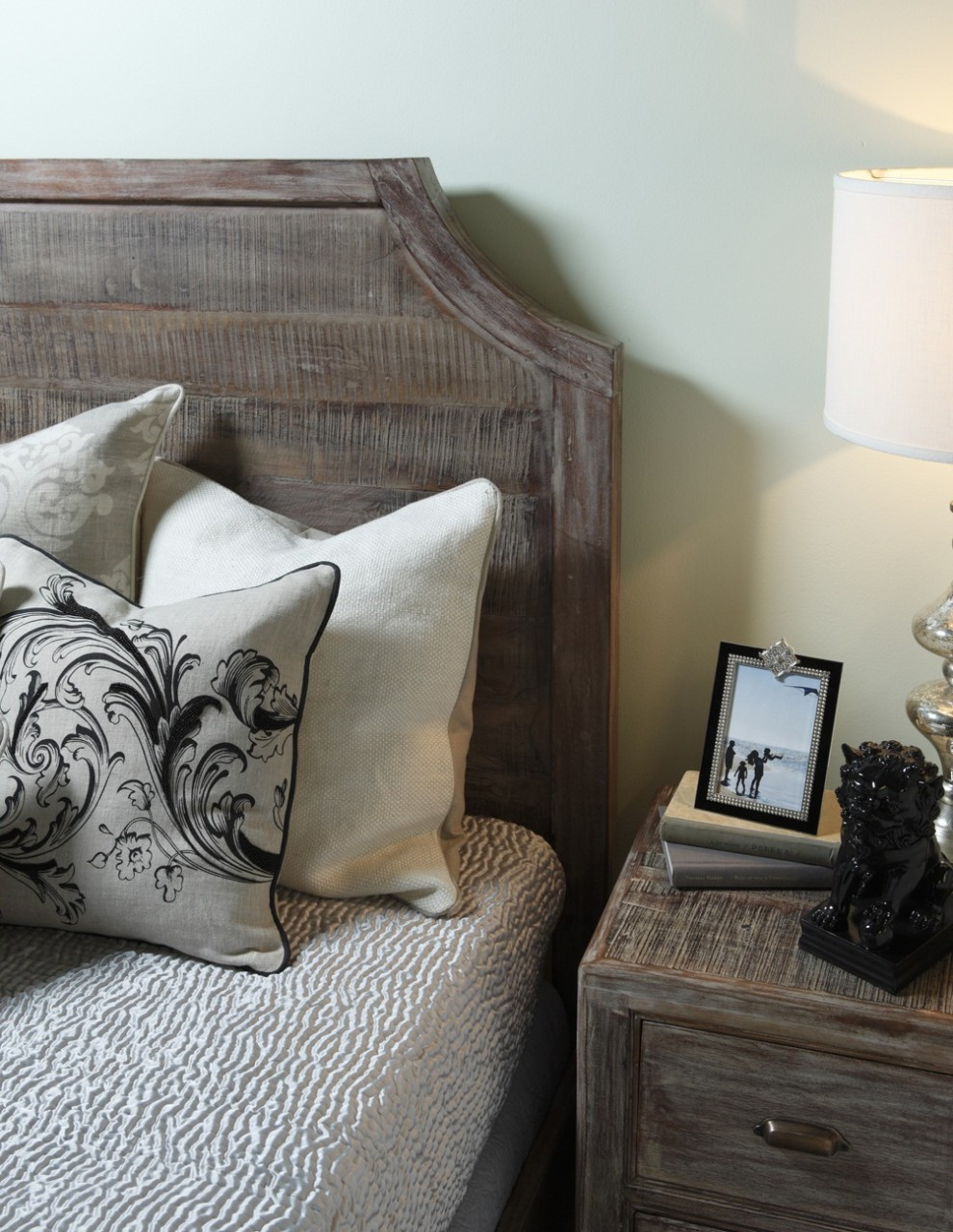 Reclaimed Wood Aria Queen Bed Rustic Grey Zin Home