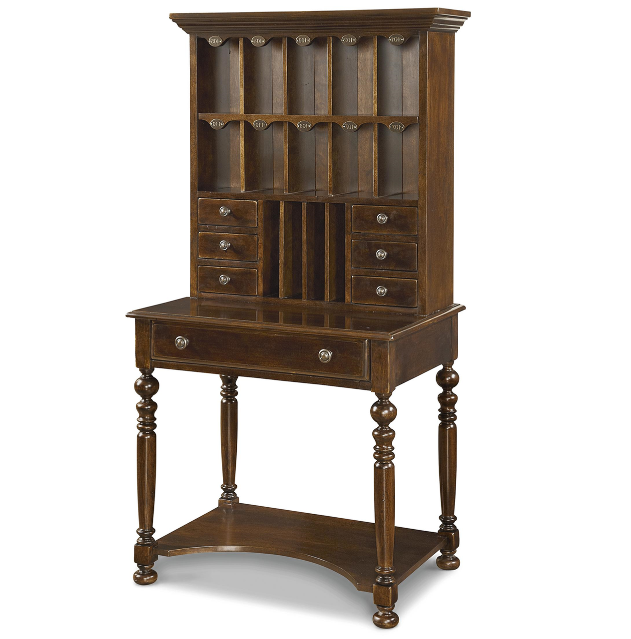 Sonoma Vintage Brown Hotel Desk With Hutch Zin Home