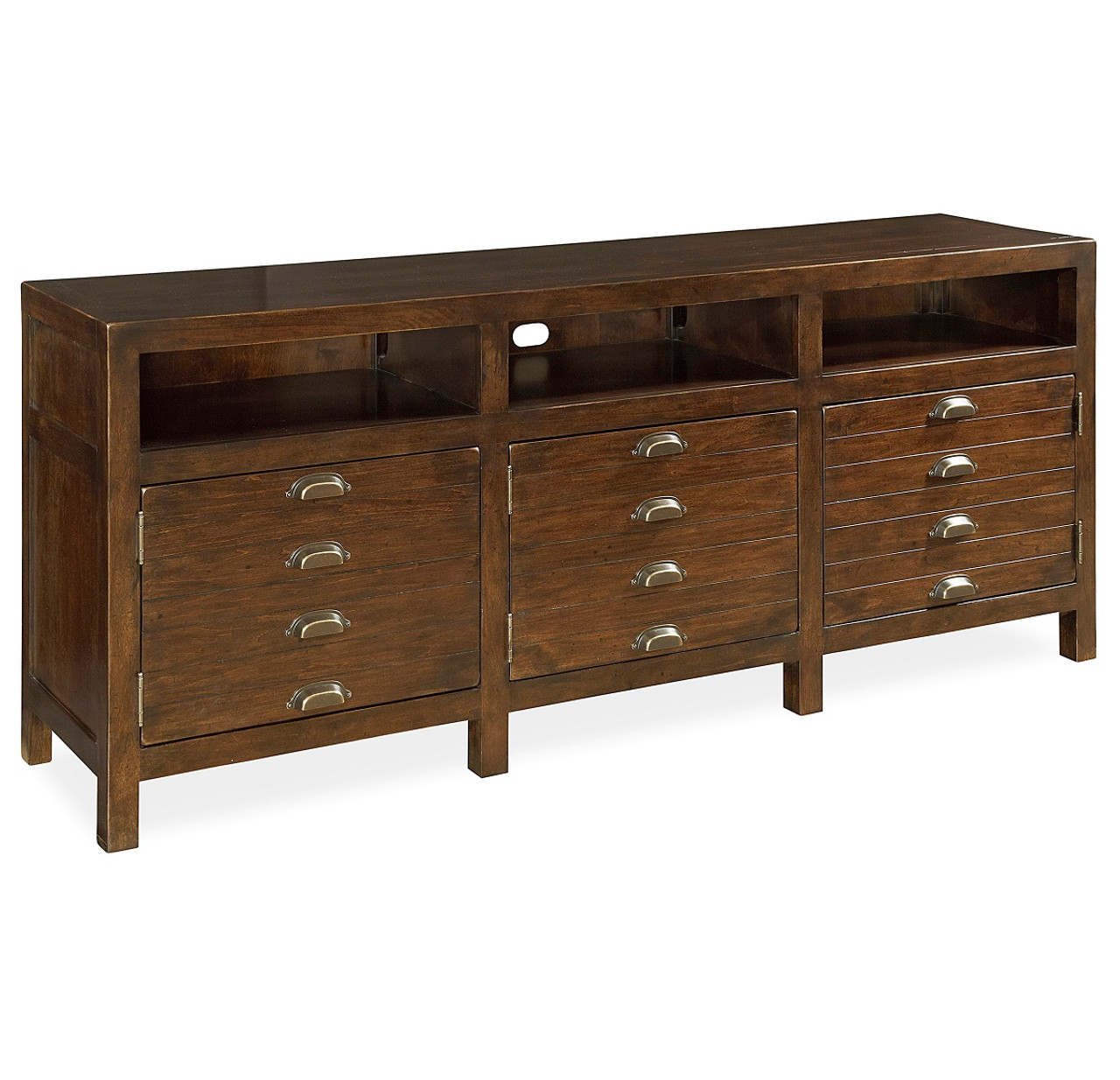 Sonoma Vintage Brown Media Console with Doors Zin Home