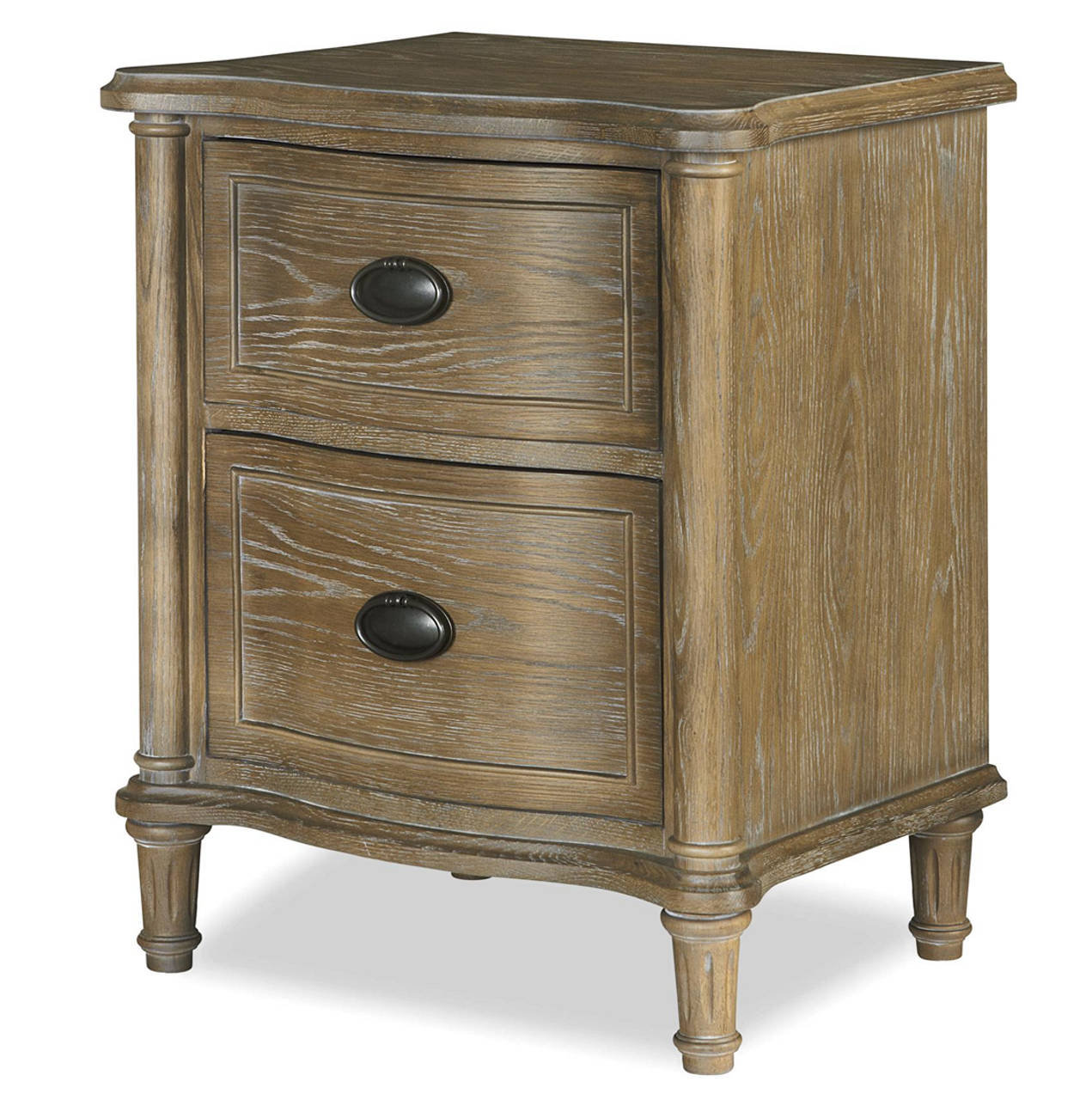 Devon French Oak 2 Drawer Nightstand Zin Home