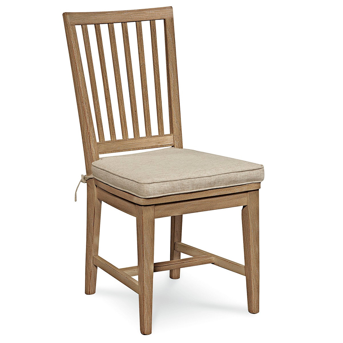 Coastal Beach Gray Dining Side Chair with Cushion Zin Home