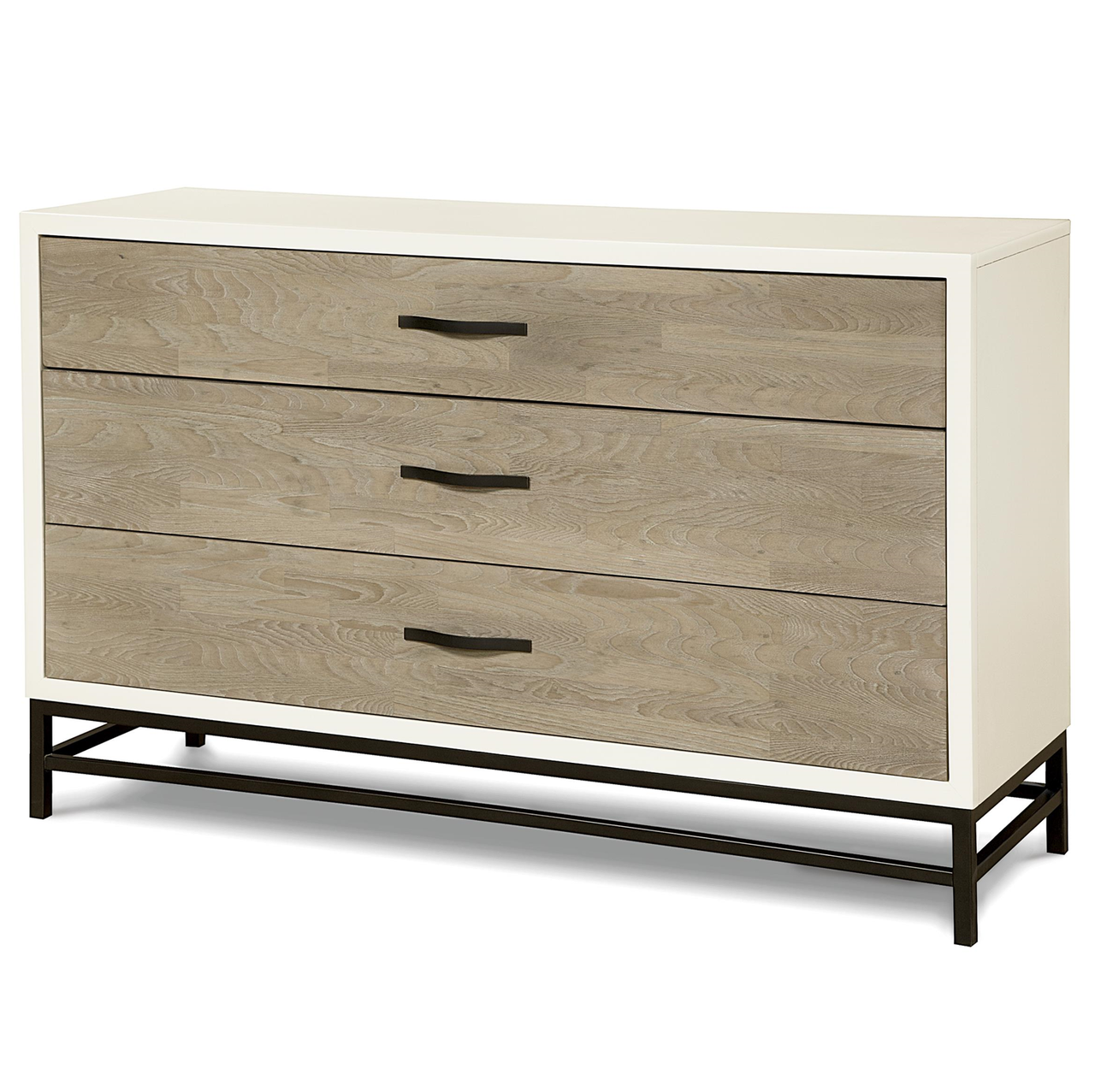 Modern Gray And White 3 Drawer Dresser Zin Home