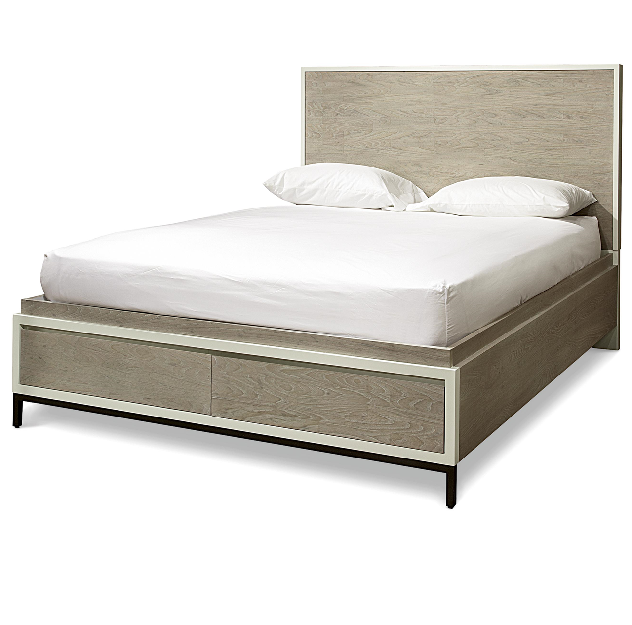 Modern Gray Platform Storage Bedroom Set King Zin Home