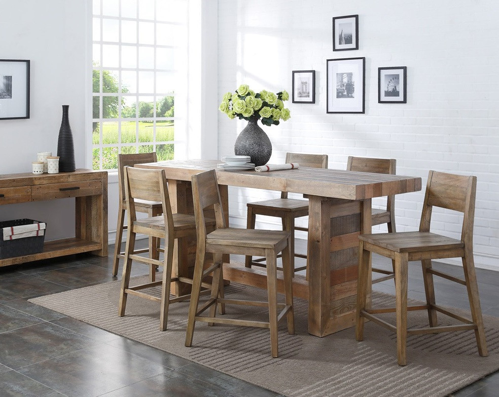 Angora Natural Reclaimed Wood Counter Height Dining Table | Zin Home