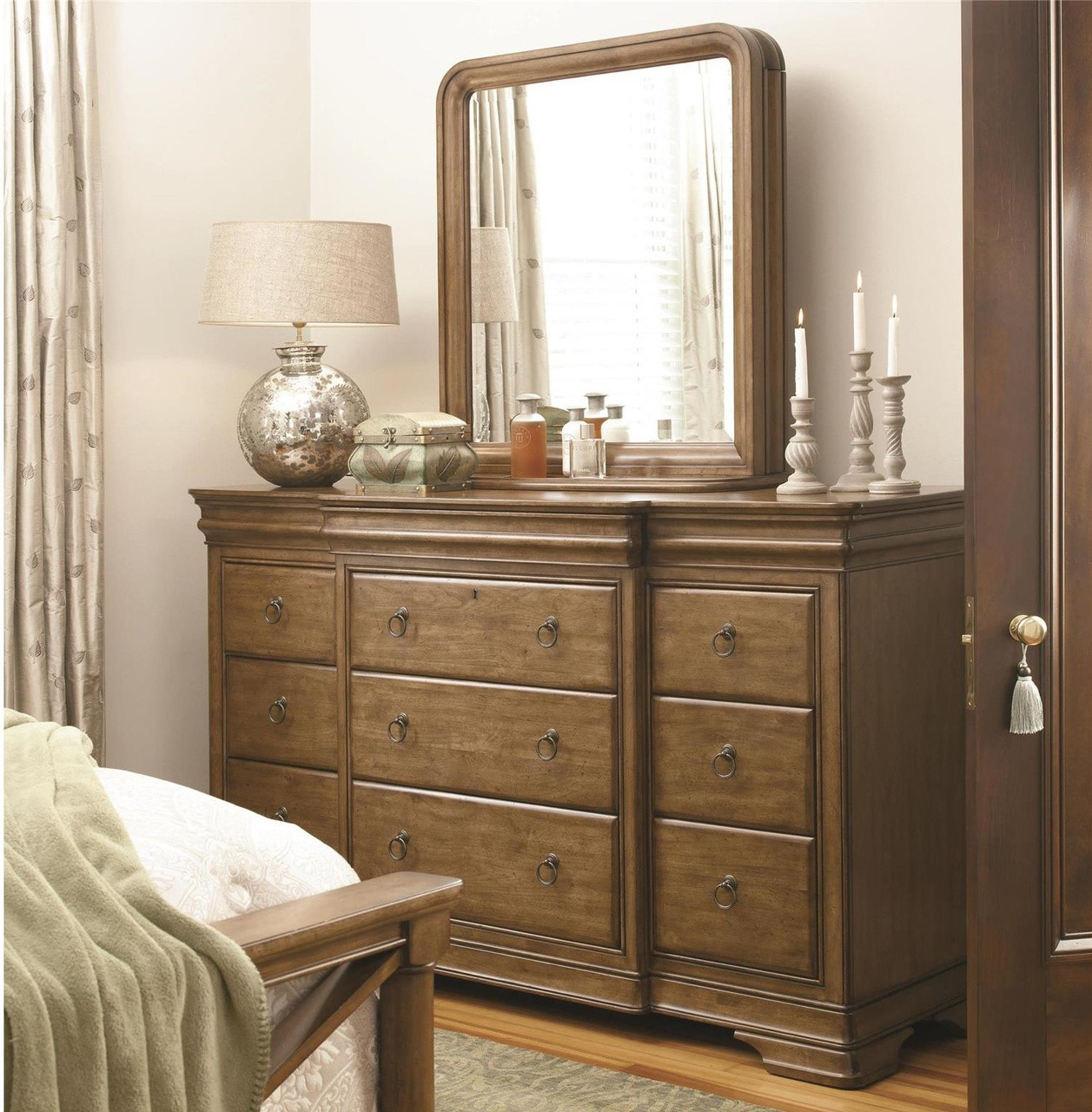 Louis Philippe Nightstand with Drawers in your choice of wood and