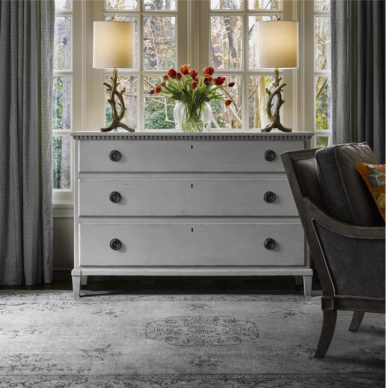 Sojourn French Country 3 Drawer Dresser Gray
