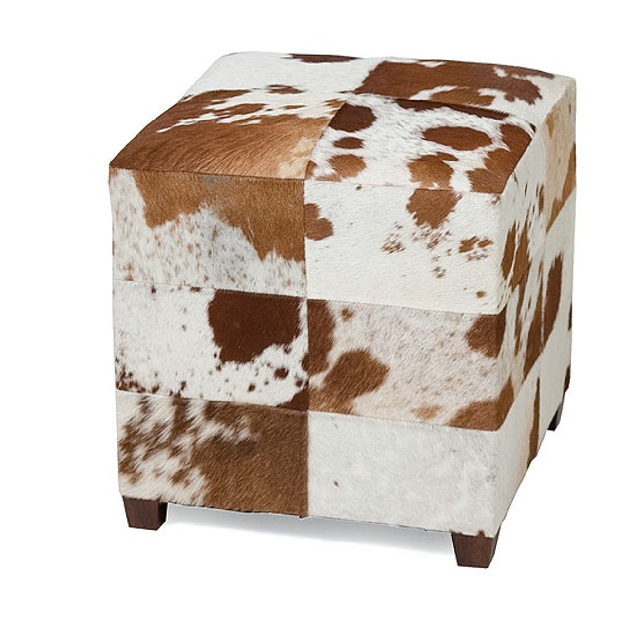 Remington Square Cowhide Ottoman Zin Home