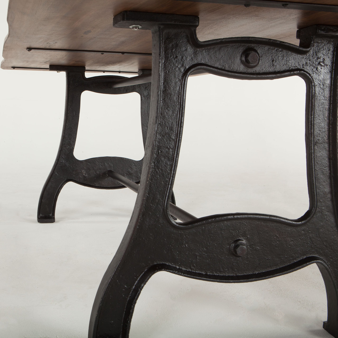 London Live Edge Wood & Cast Iron Dining Table 80" Zin Home