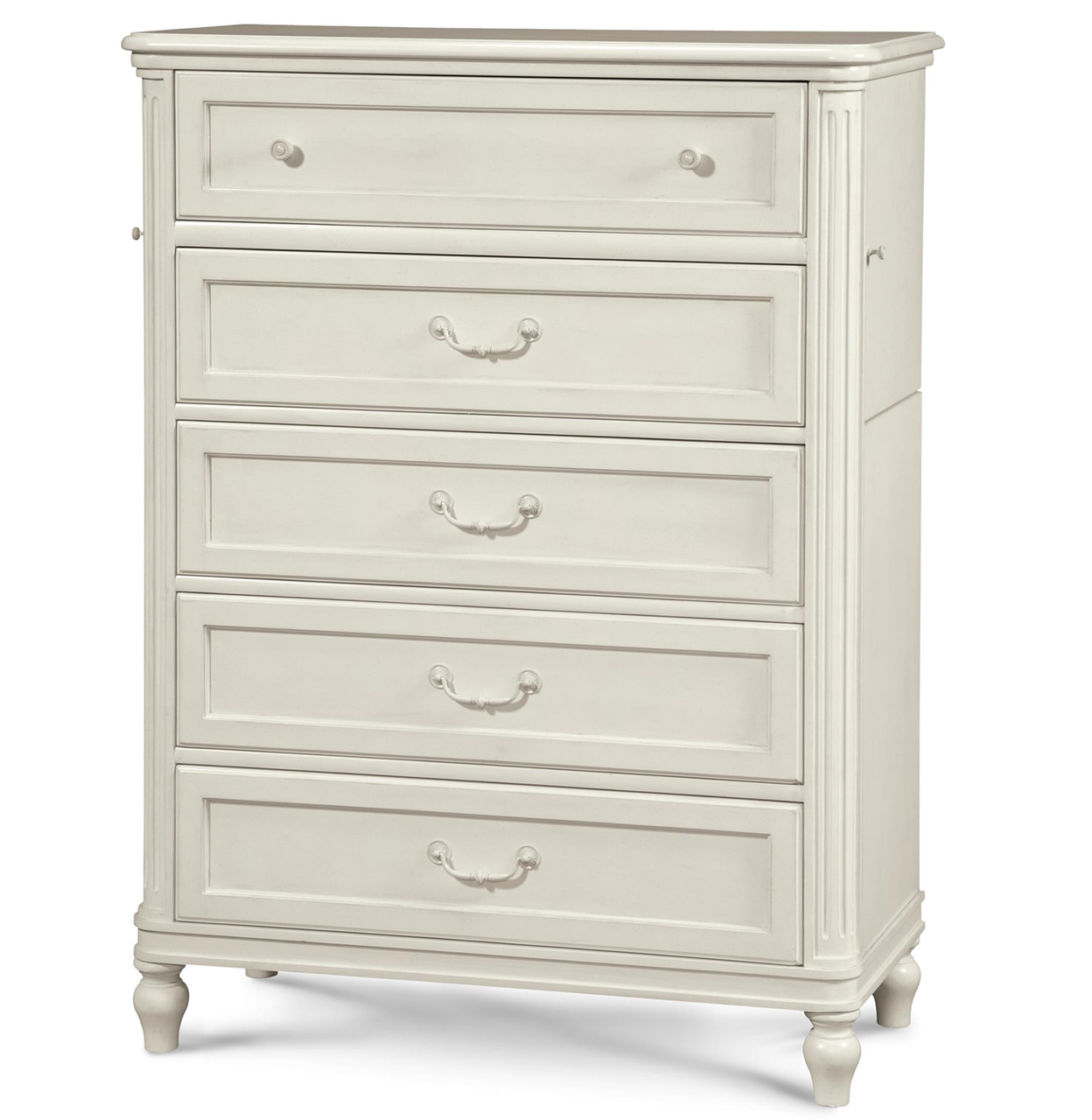 Rosalie Kids 5 Drawers Tall Chest White Zin Home