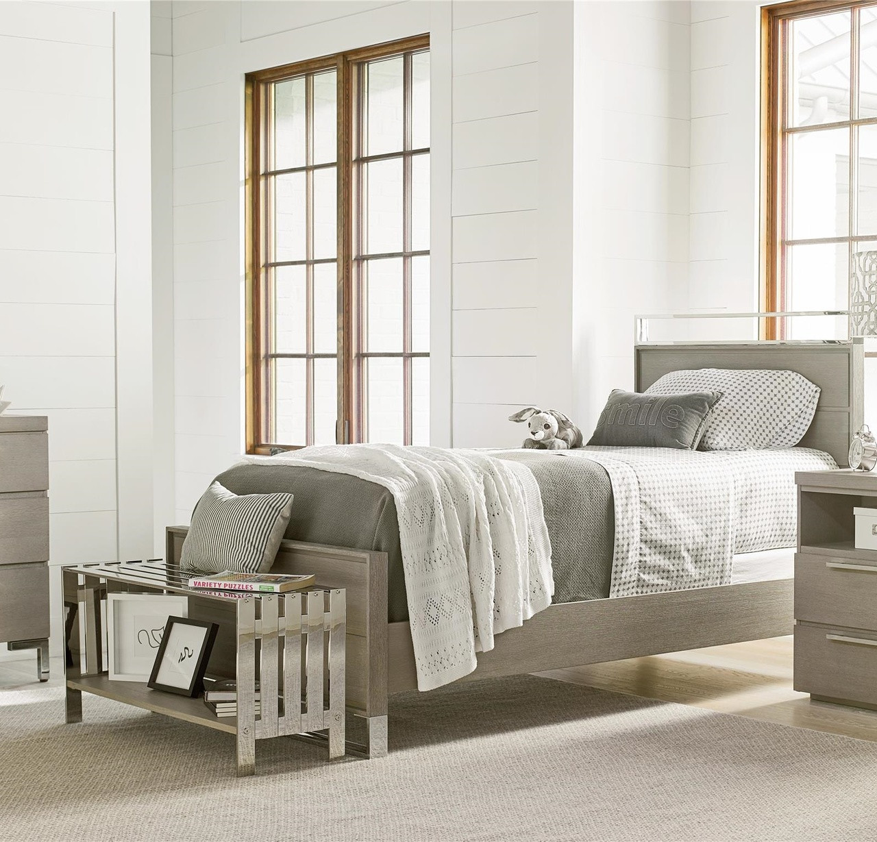 Grayson Modern Kids Bed End Bench Zin Home