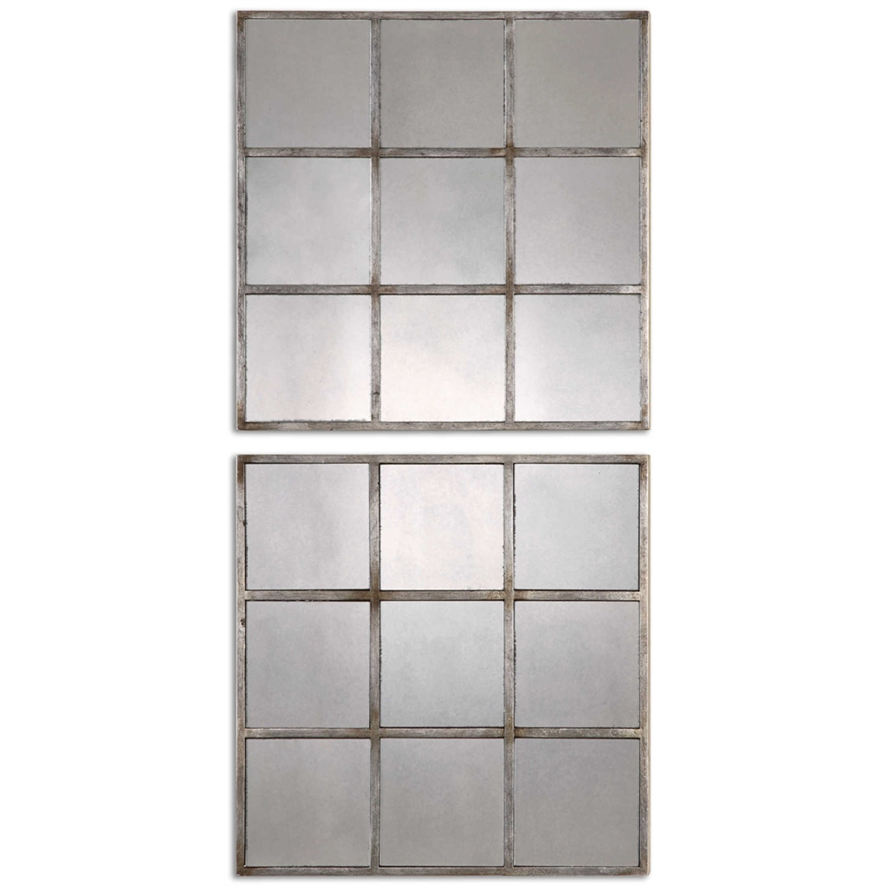 Uttermost Matty Antiqued Square Mirrors (Set of 2)