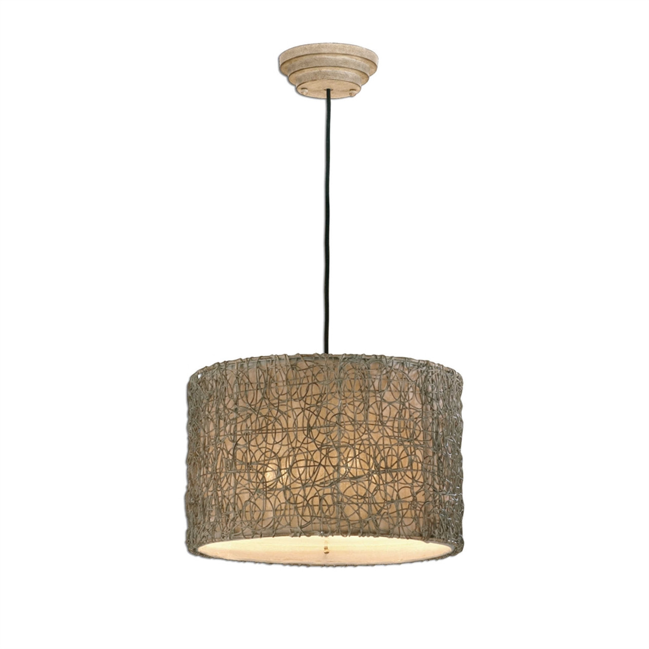 rattan drum light