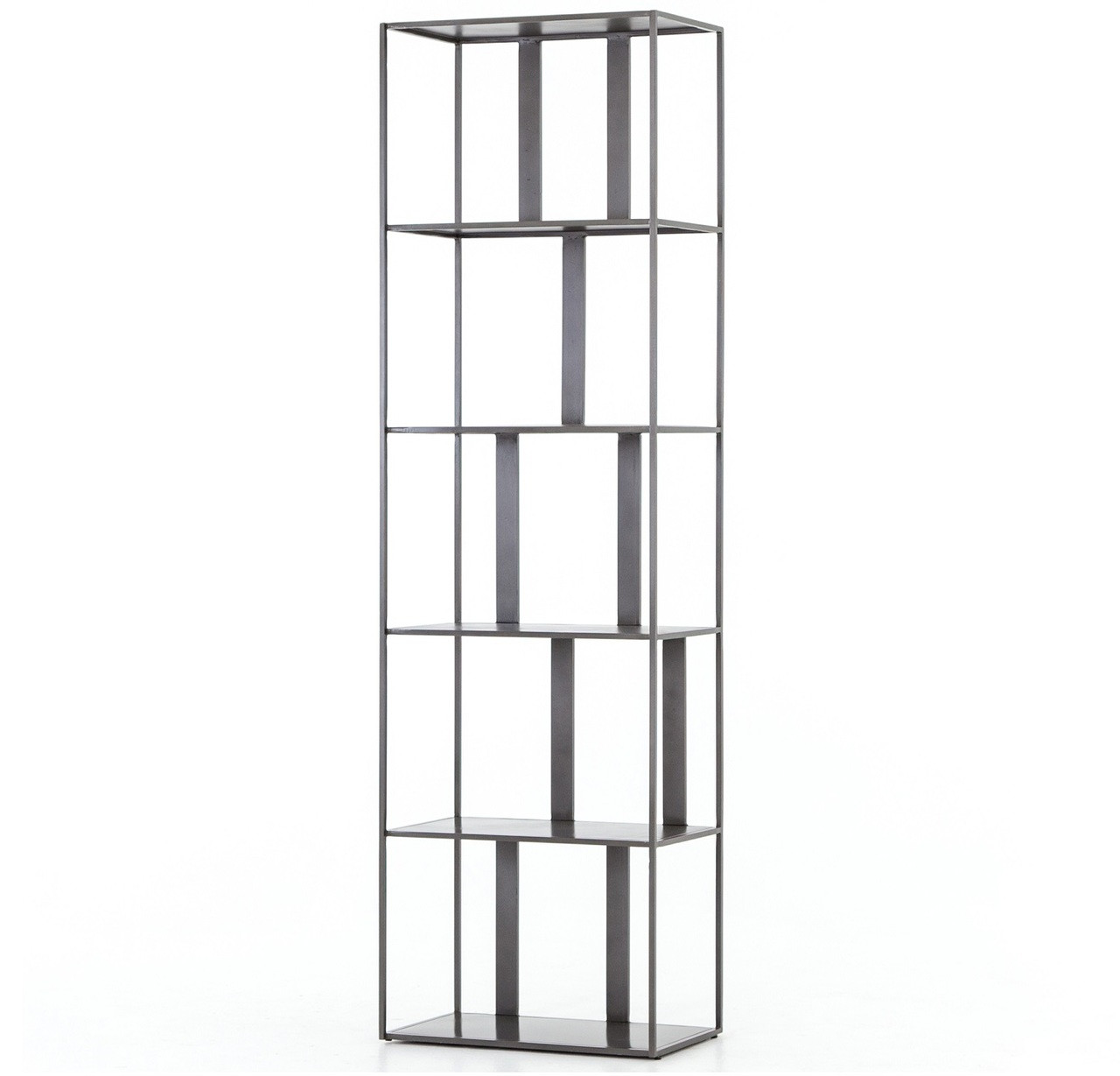 Narrow Metal Bookcase House Elements Design