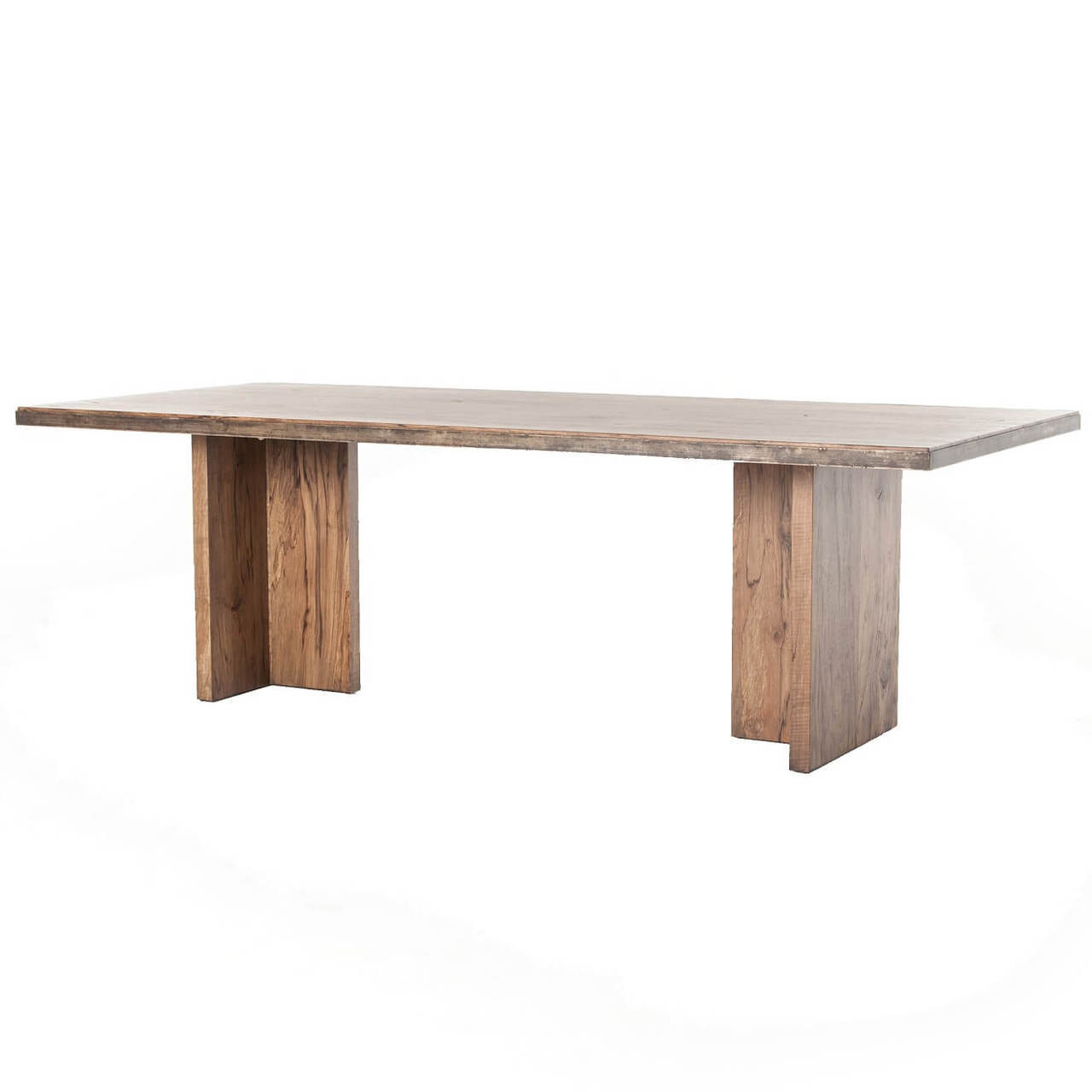Cross Alder Wood Plank Top Trestle Dining Table 94" Zin Home