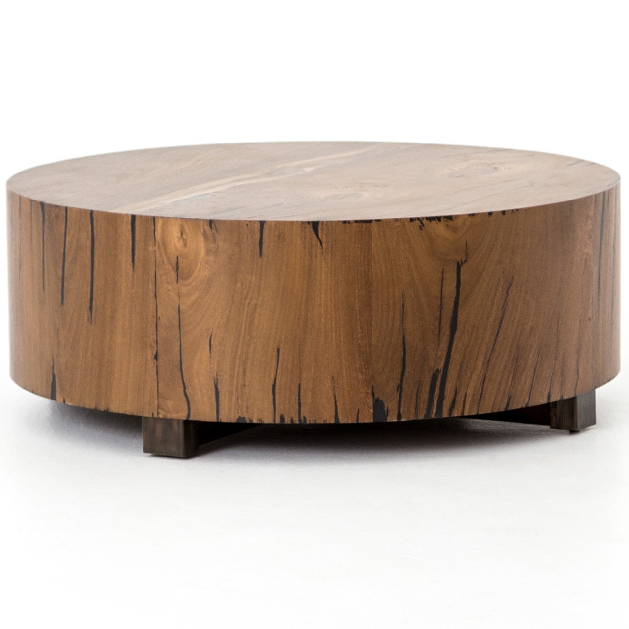 round wooden coffee table