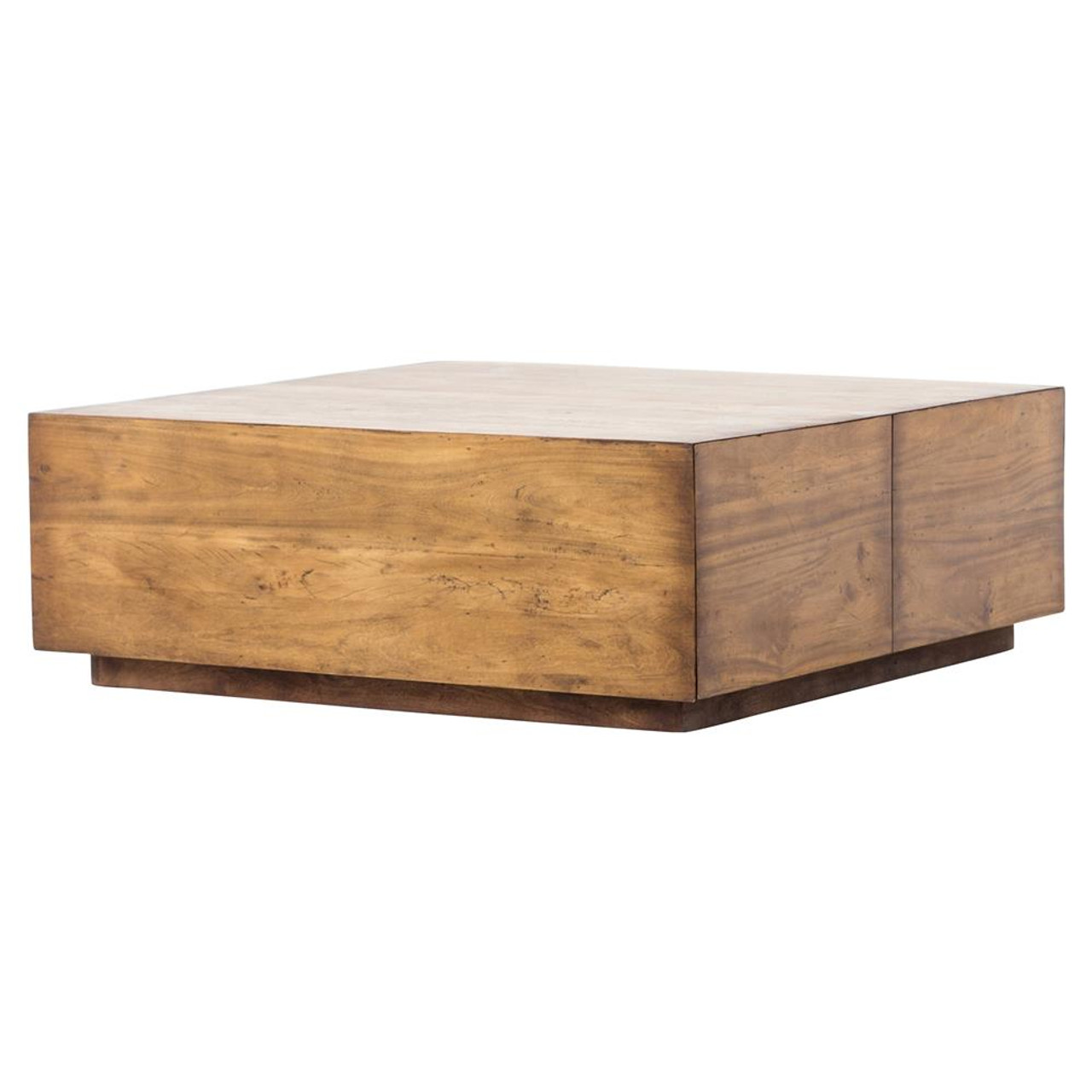 Square Reclaimed Wood Coffee Table - Four Hands Harmon Reclaimed Fruitwood 42 Wide Square Coffee Table Fsihrm047 / Love the colors and distressed finish.