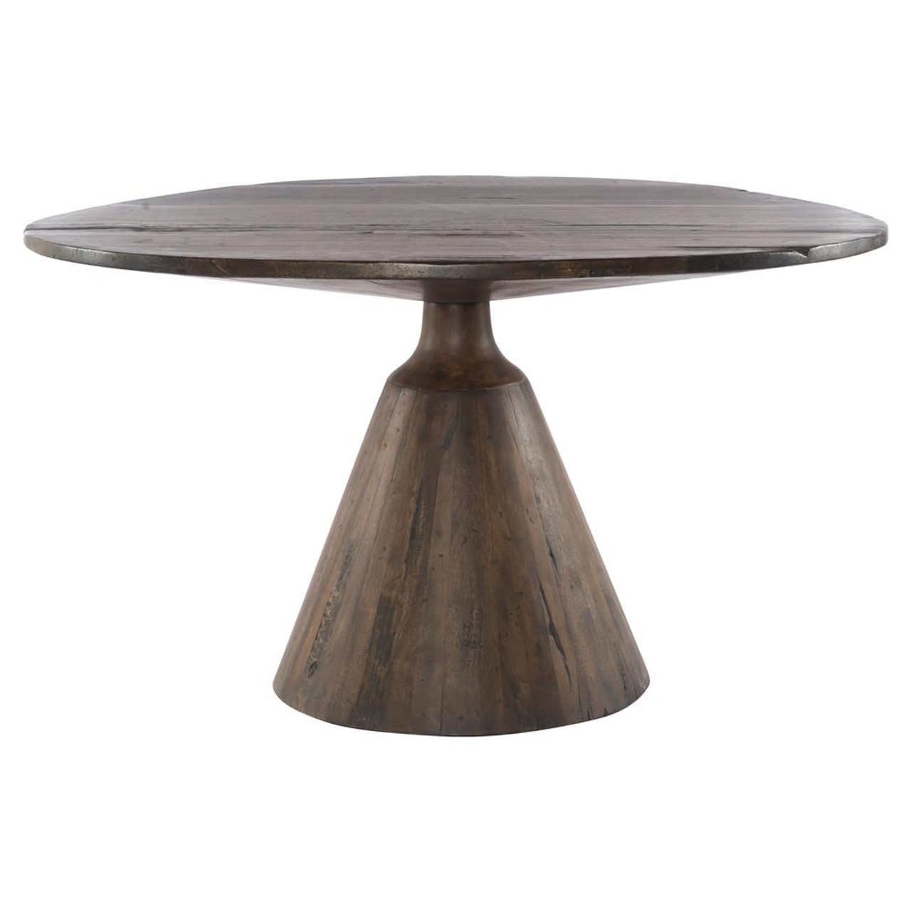 Bronx Old Wood Round Pedestal Dining Table 54 Zin Home