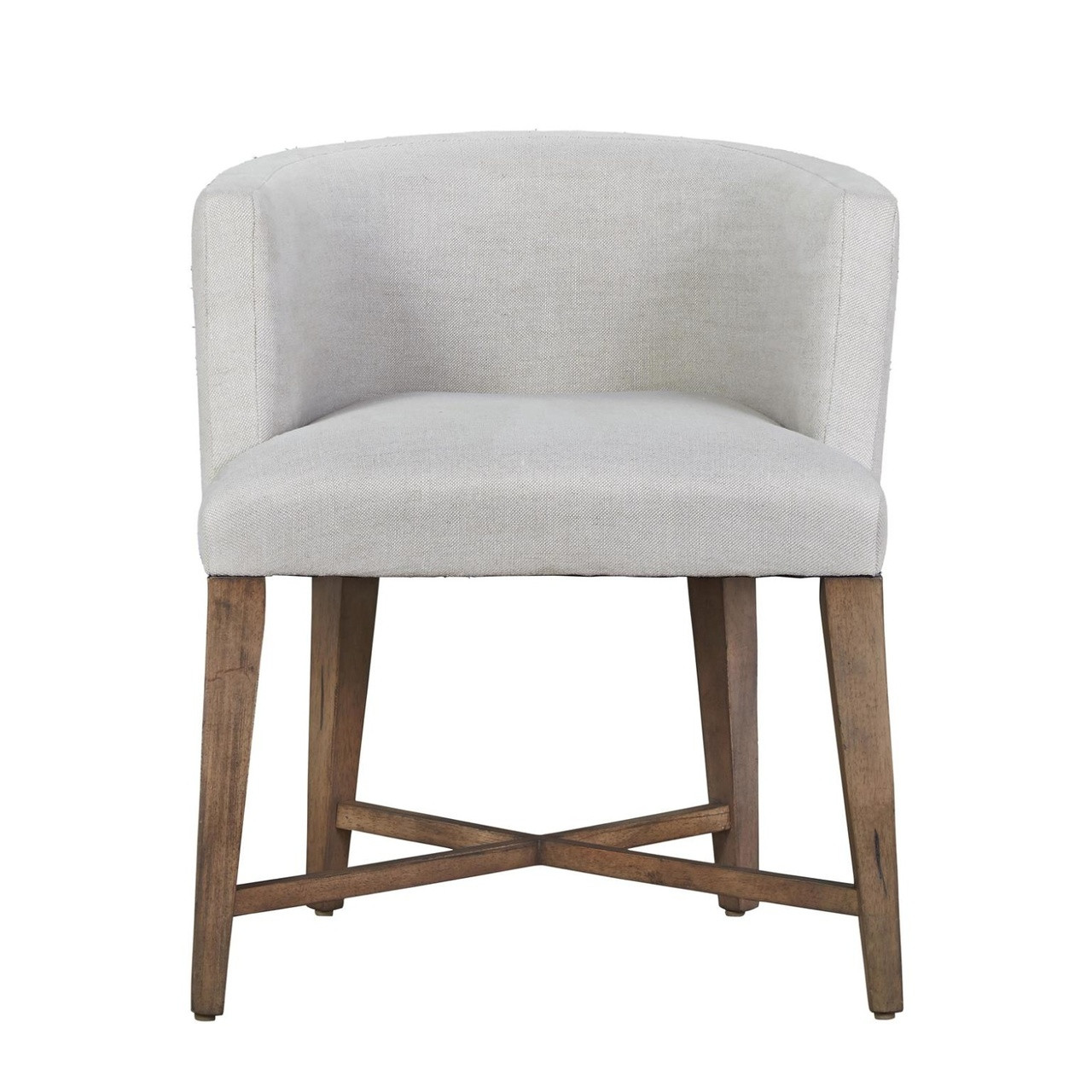 French Barrelback Slipcovered Dining Arm Chair Zin Home