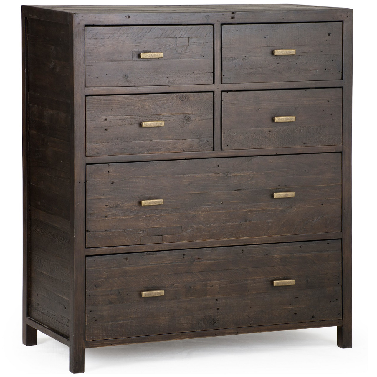 Caminito Dark Reclaimed Wood Tallboy Chest Of Drawers Zin Home