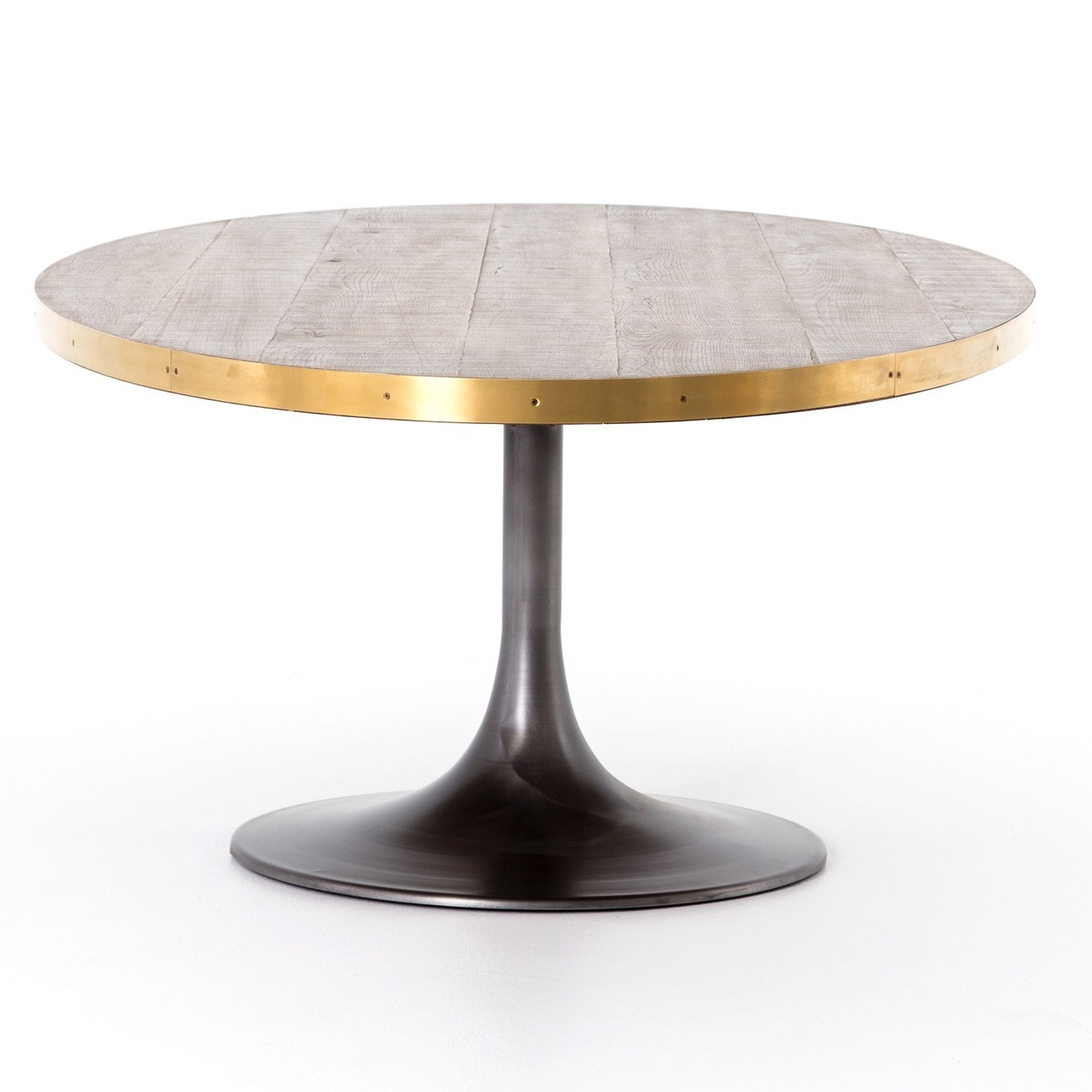 Evans Industrial Tulip Oak Wood Top Oval Dining Table 98