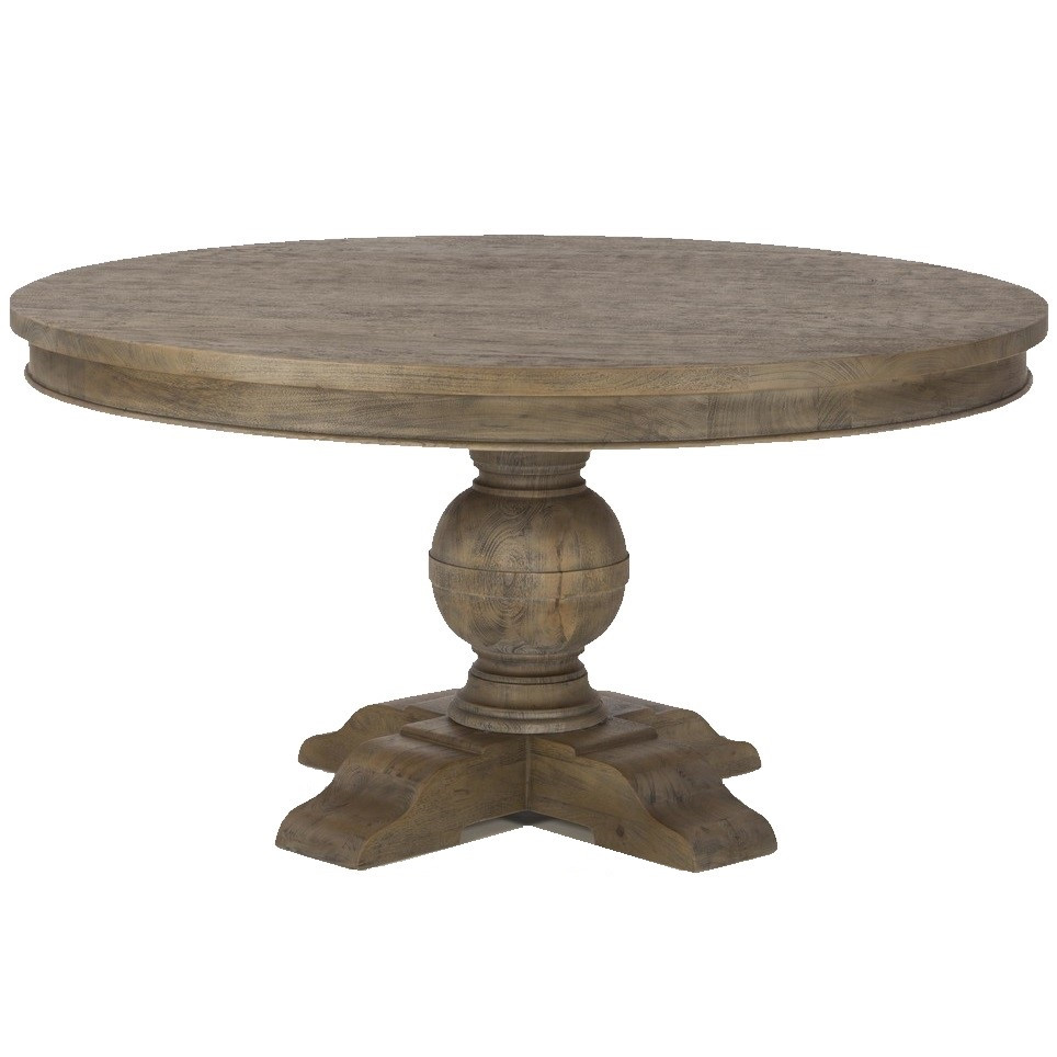 French Urn Solid Wood Pedestal Round Dining Table 54 Zin Home