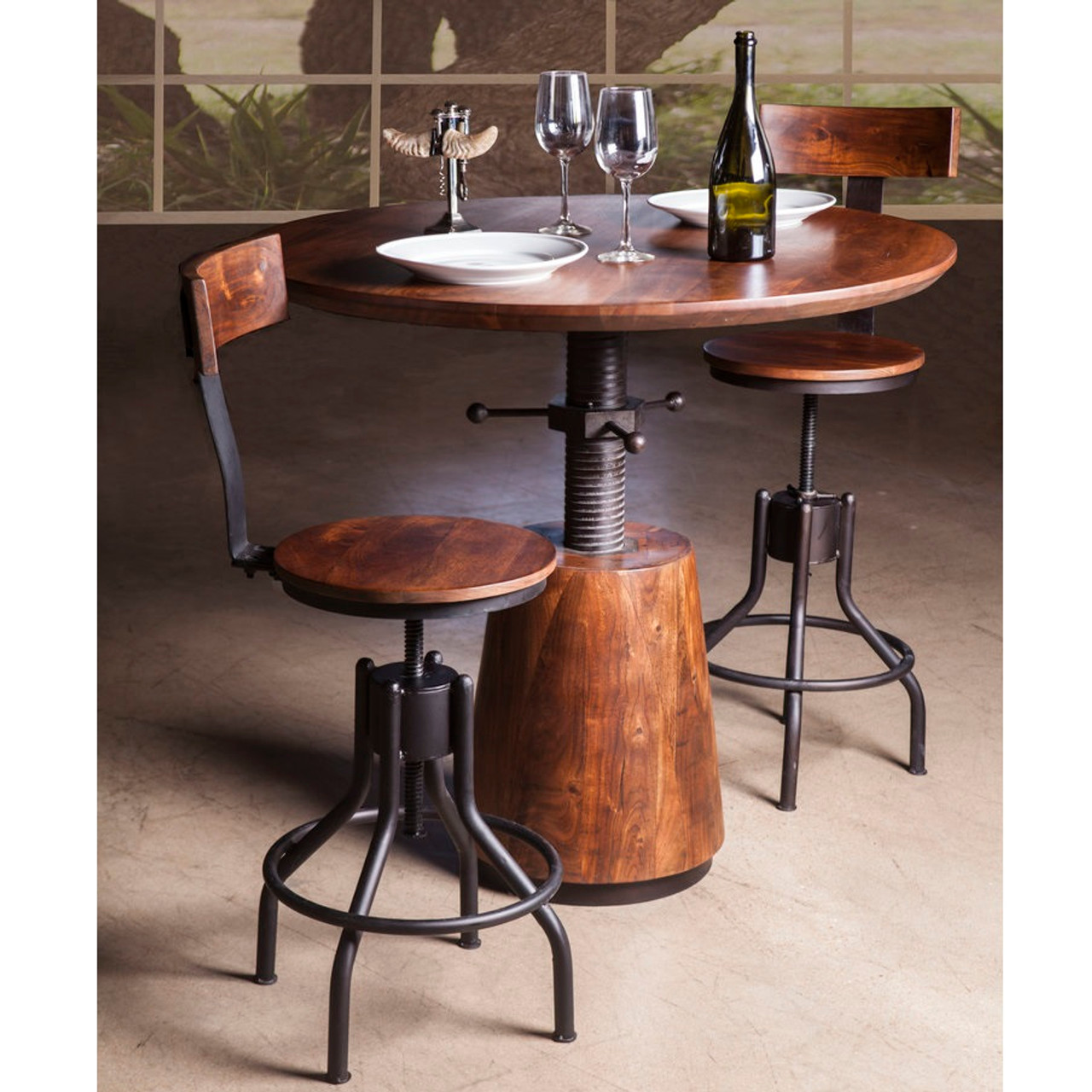 Revolve Round Adjustable Height Dining Table 40 Zin Home revolve-round-adjustable-height-dining-table-40-zin-home