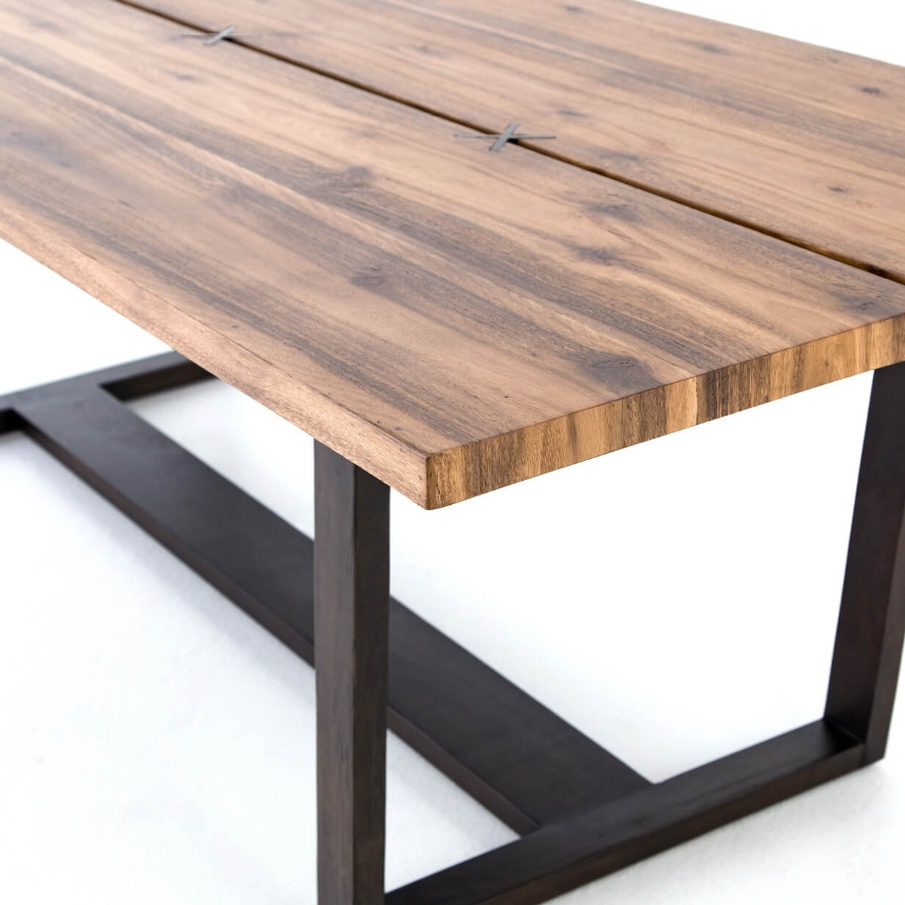 Chase Rustic Modern Plank Wood Dining Table 98