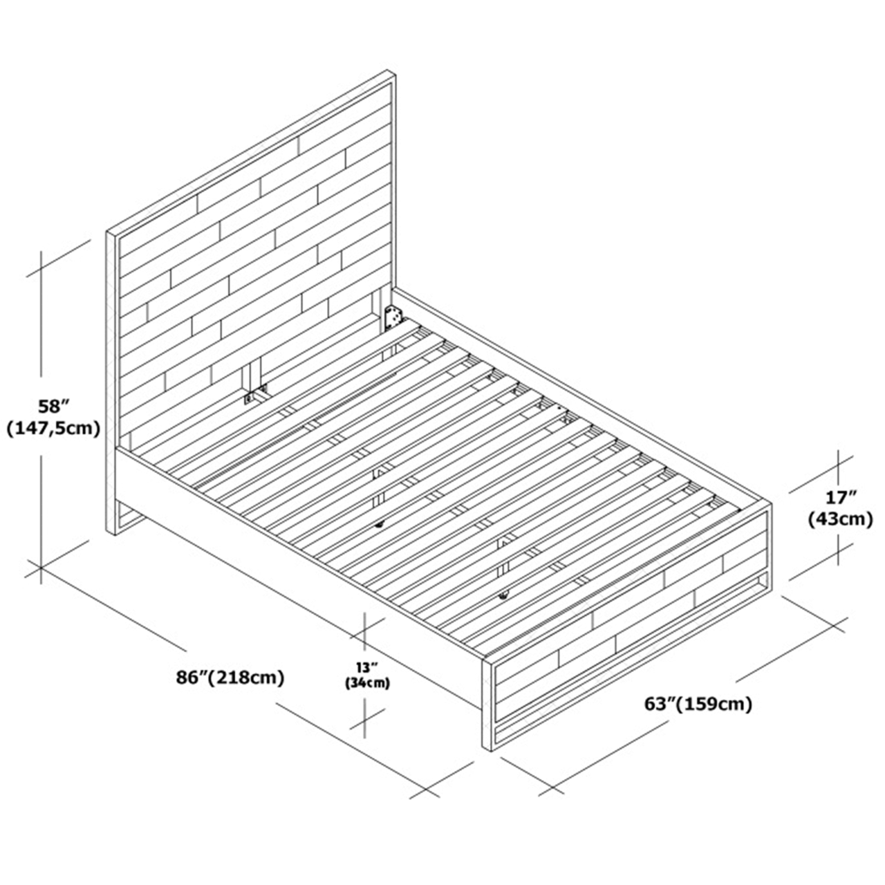 Elle Brass Frame Reclaimed Wood California King Platform Bed Zin Home