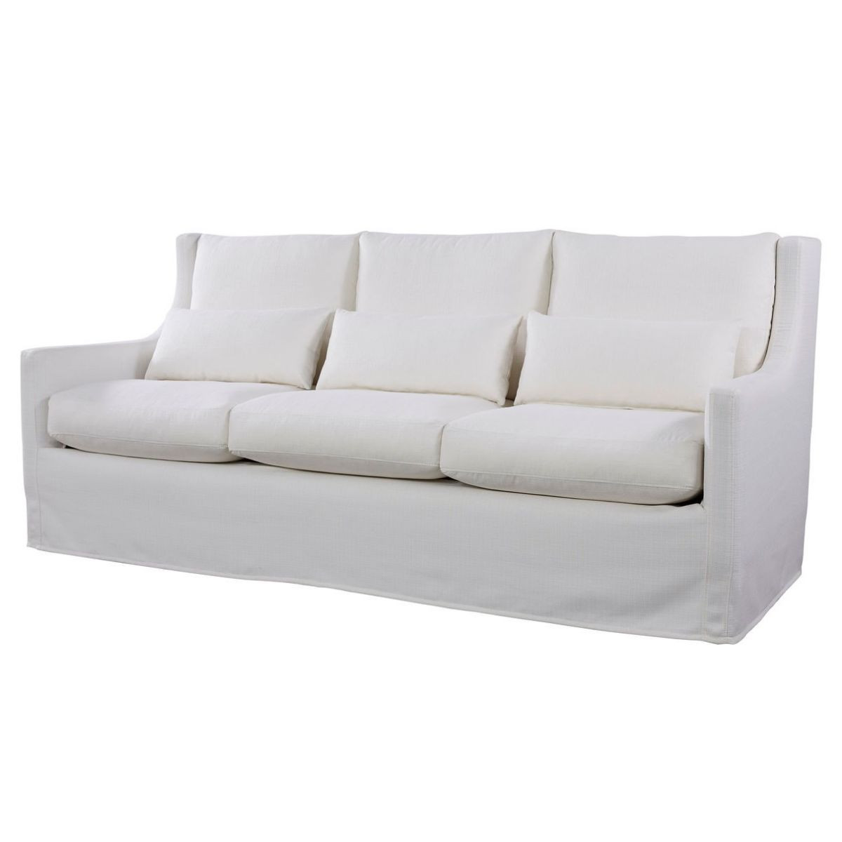 Sloane Salt Fabric Upholstered 3-Seat Sofa 90